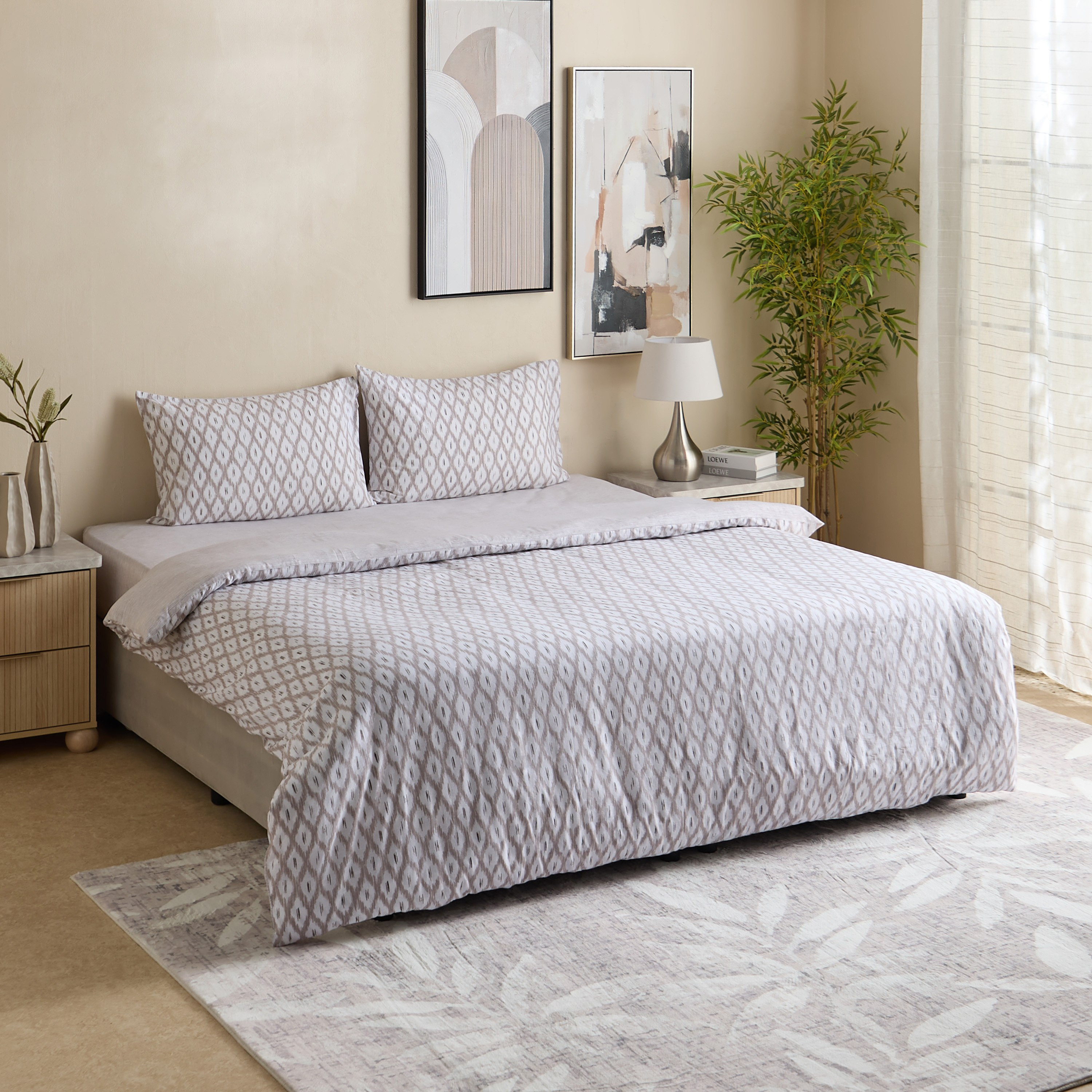 طقم غطاء لحاف مبطن كينج قطن بطبعات 3 قطع زابتا من أورورا - 220x220 سم-hbxhomeware-hbxbedroom-image-7