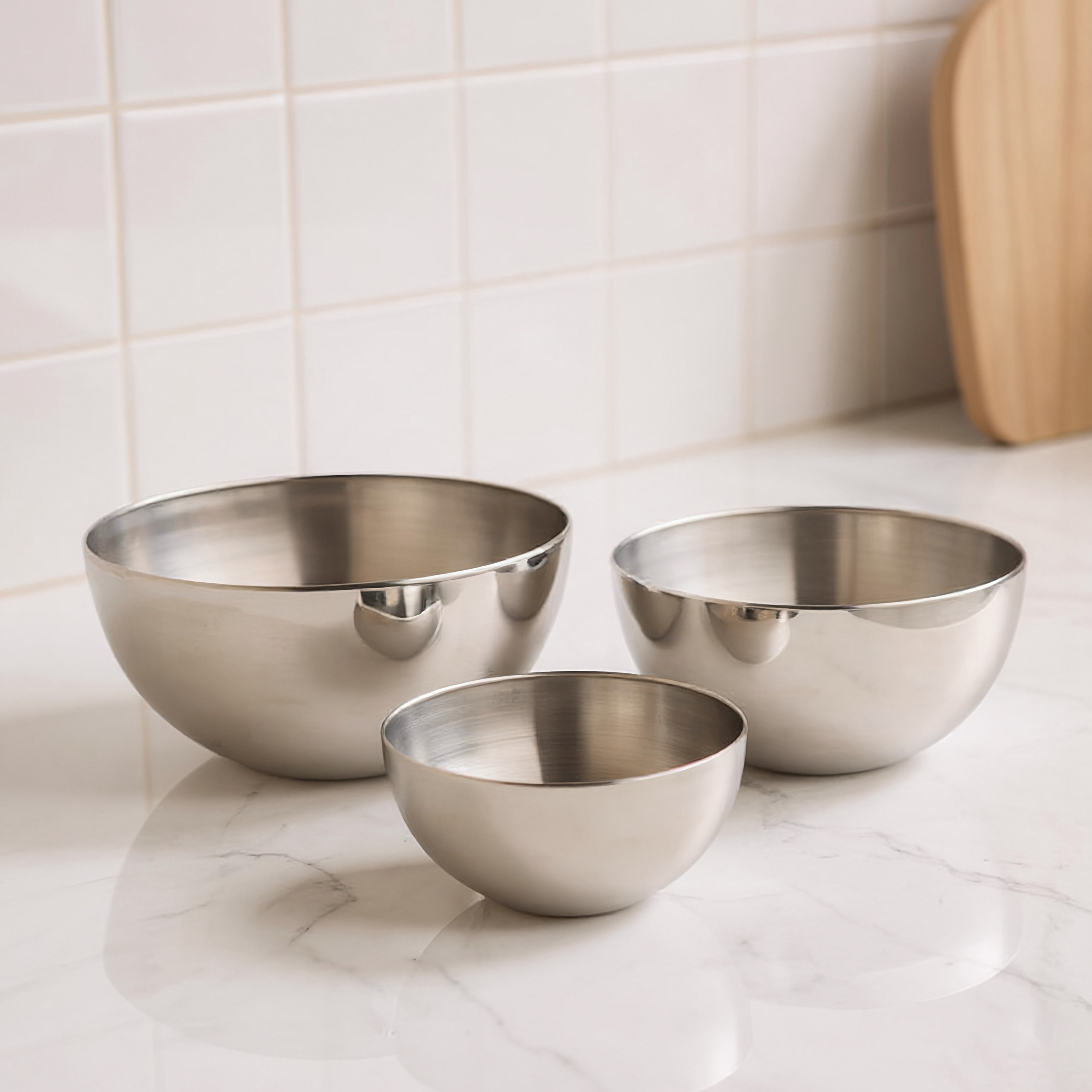 Stilo 3-Piece Steel Mixing Bowl Set-hbxdecorandfurnishings-tabletop-crockery-image-2