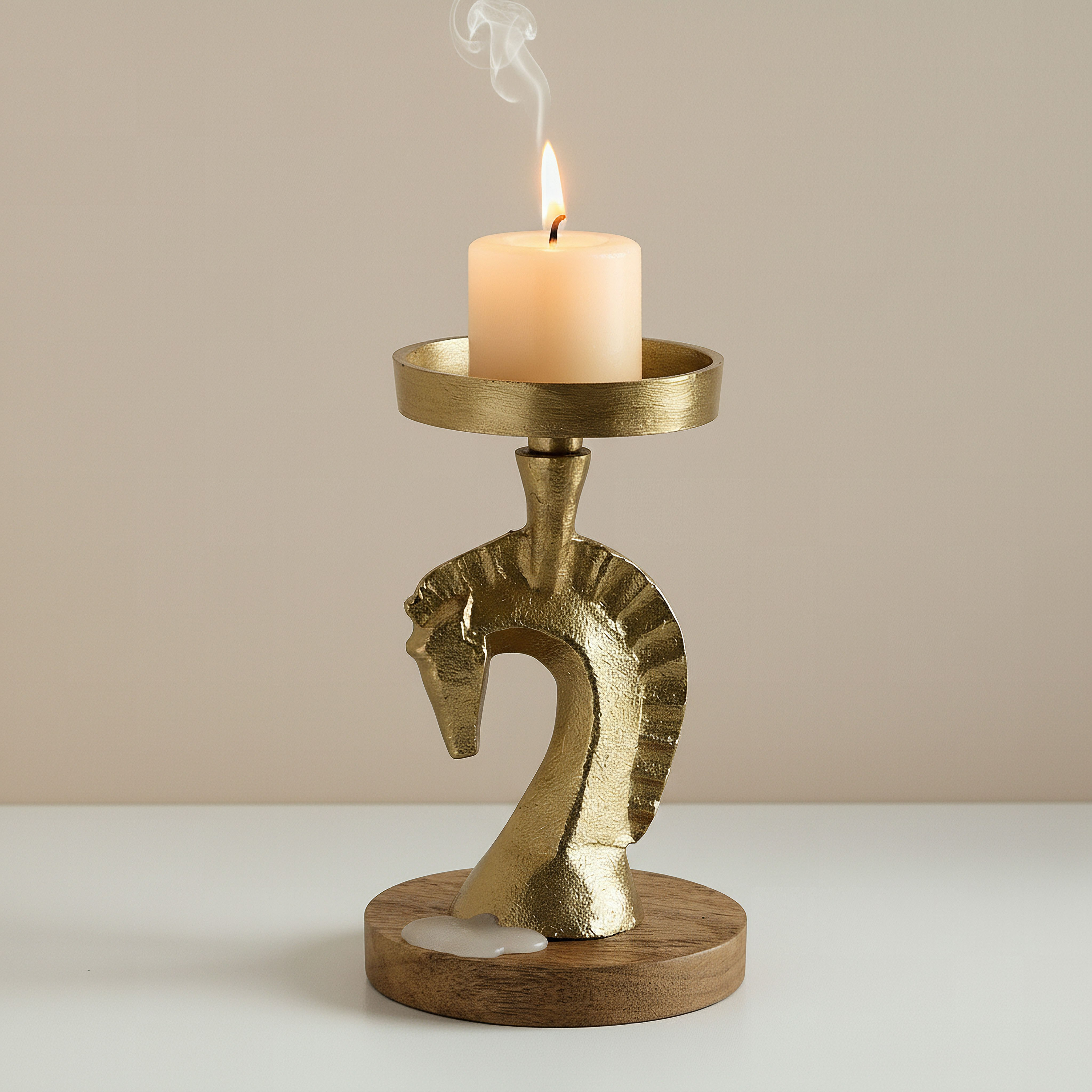 Astro Horse Pillar Candleholder - 10x10x17.5 cm-hbxlivingroom-decorandaccessories-candleholders-image-2