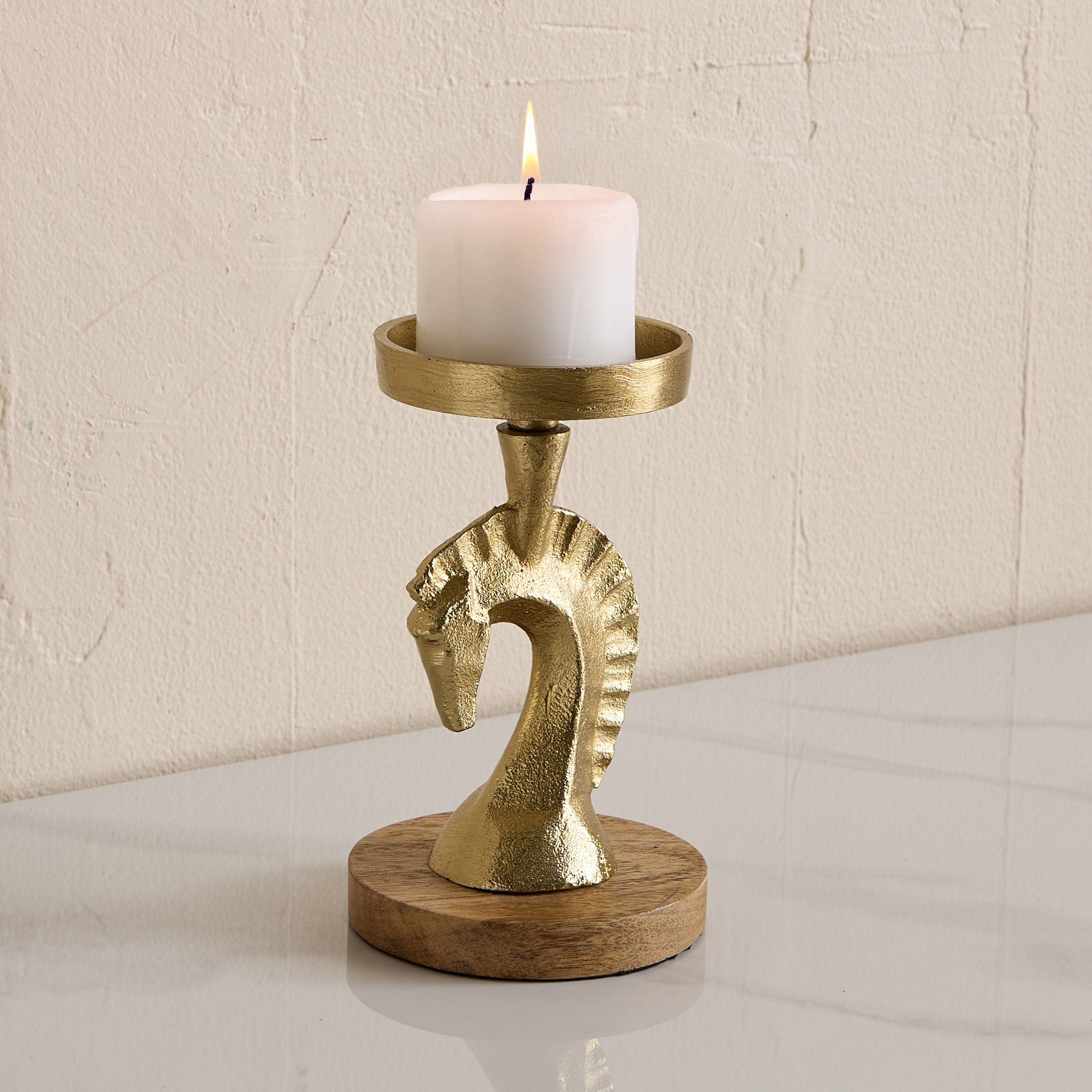 Astro Horse Pillar Candleholder - 10x10x17.5 cm-hbxlivingroom-decorandaccessories-candleholders-image-5
