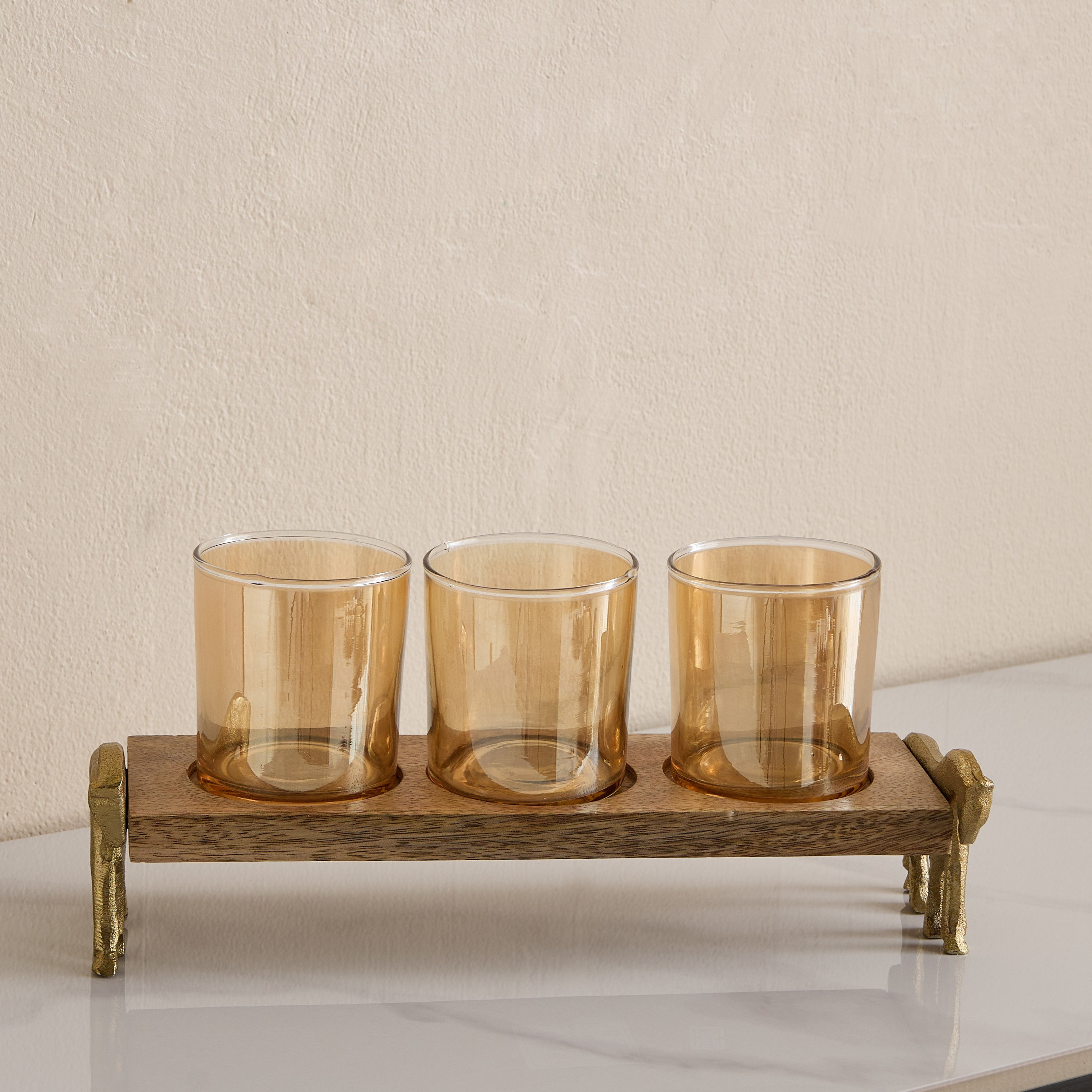 Astro 3-Votive Holder with Metal Base - 29x10x14 cm-hbxlivingroom-decorandaccessories-candleholders-image-3