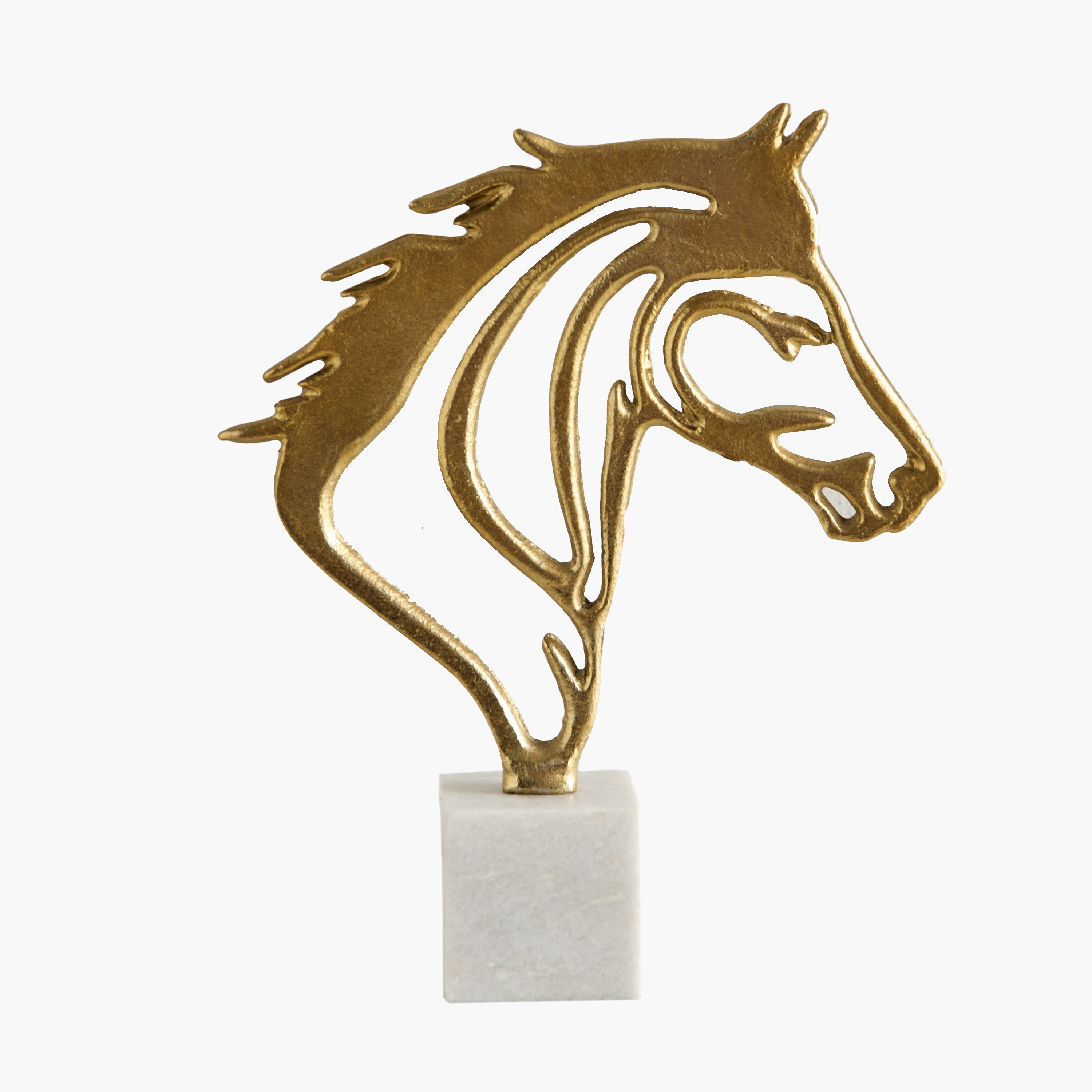 Astro Aluminium Horse Accent with Marble Base - 29x8x36 cm-hbxhomeware-homedecor-figurinesandornaments-image-7