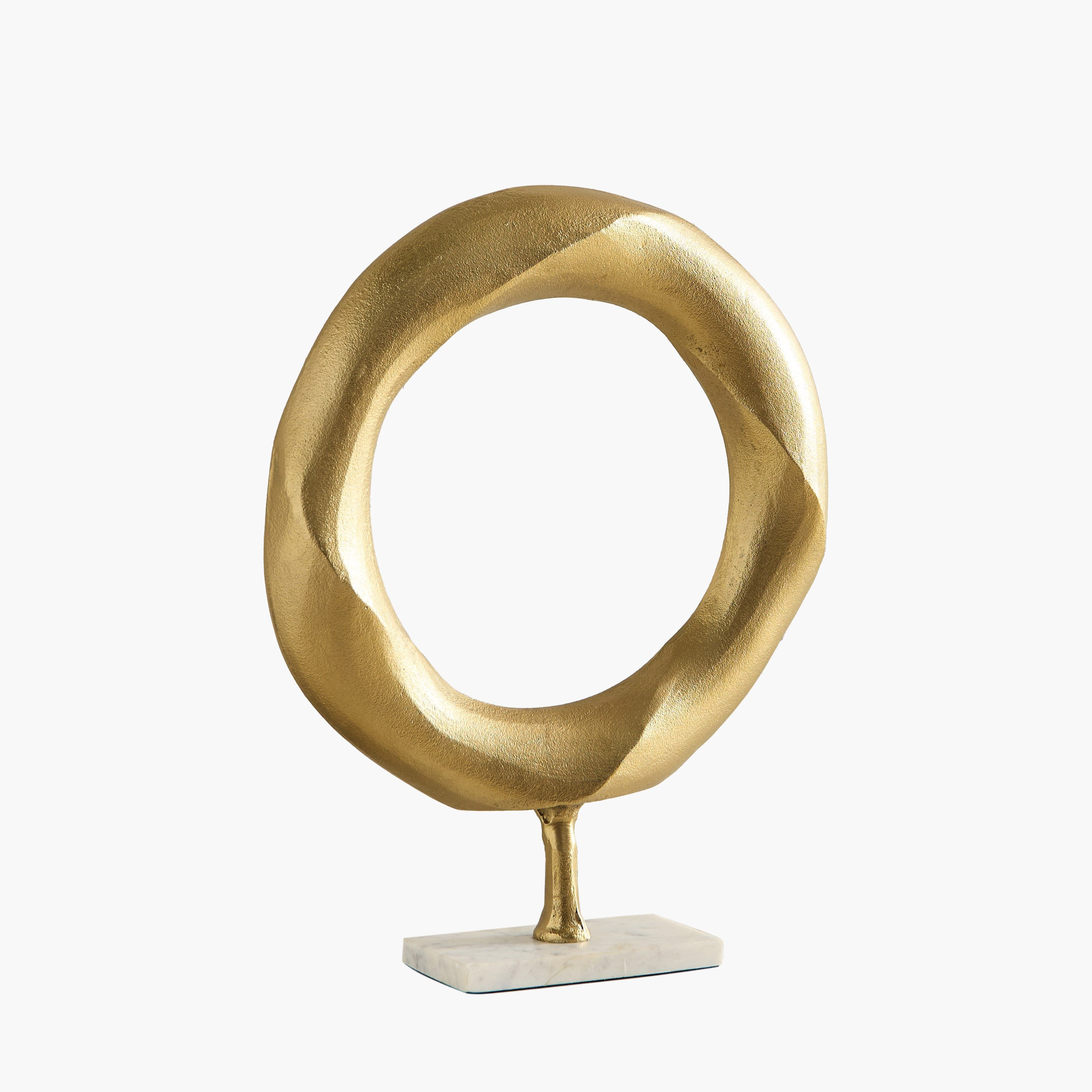 Blake Aluminium Round Table Accent with Marble Accent - 33x8x4.5 cm-hbxhomeware-homedecor-figurinesandornaments-image-8