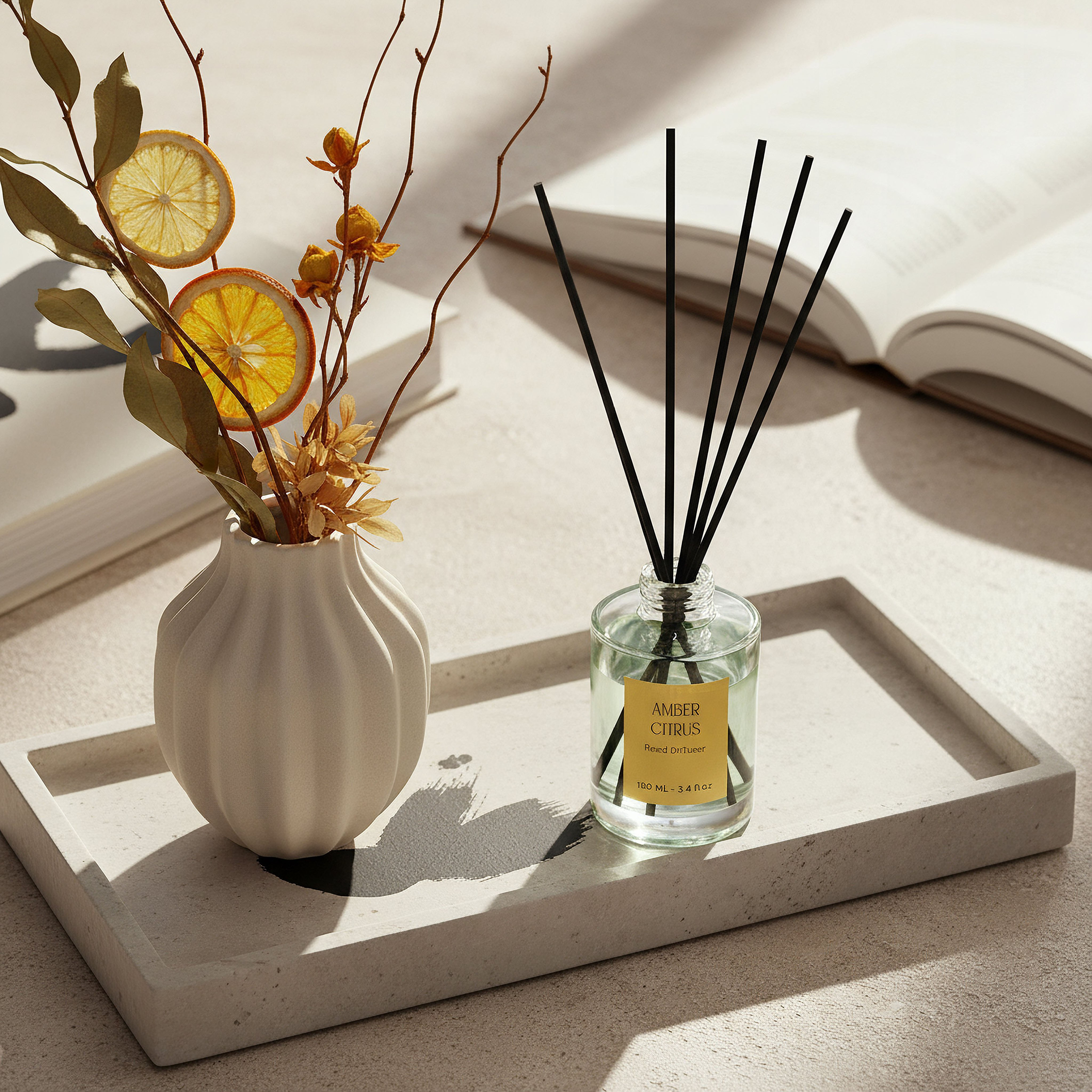Evode Amber Citrus Reed Diffuser - 100 ml-hbxhomeware-hbxdecorandfurnishings-image-3
