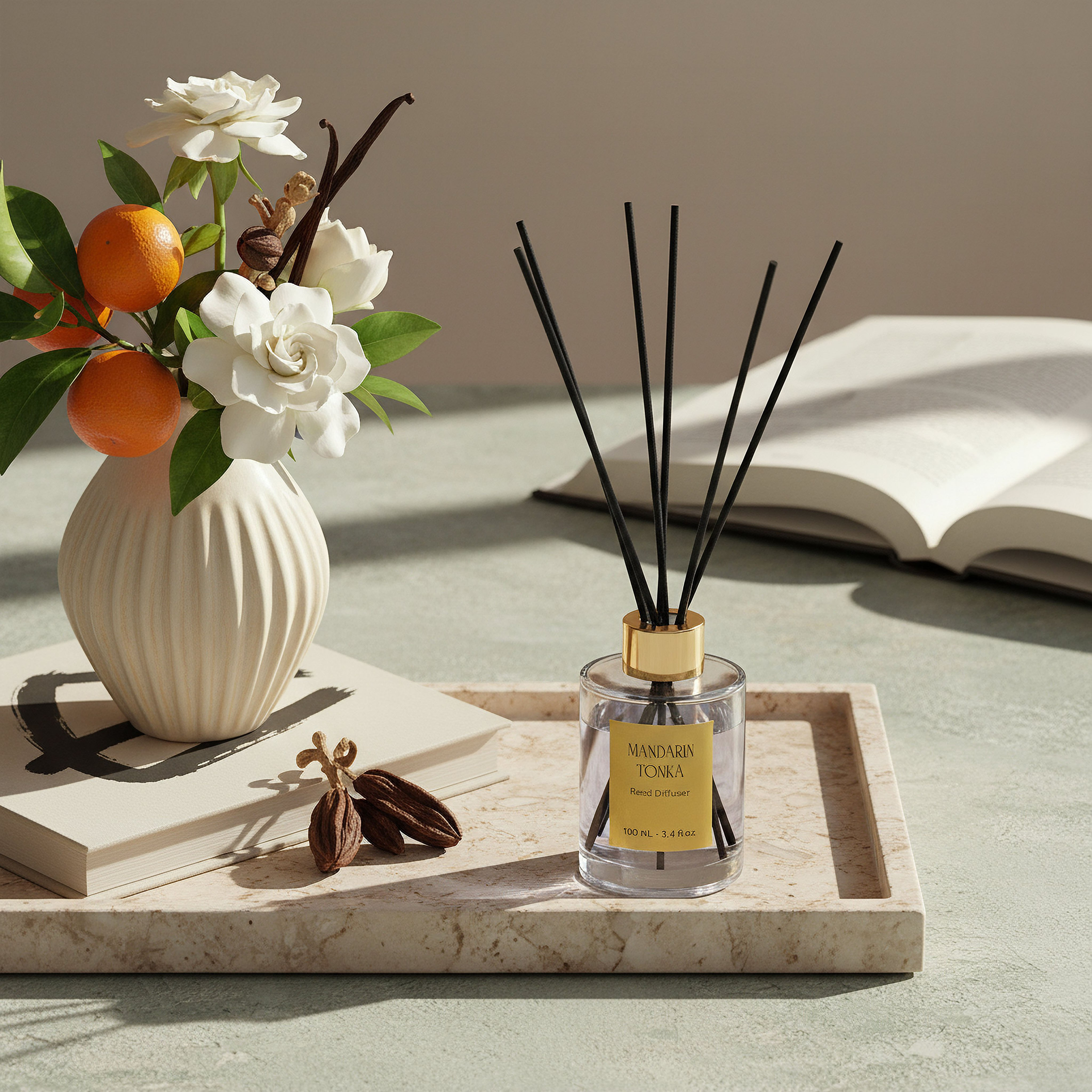 Evode Mandarin Tonka Reed Diffuser - 100 ml-hbxhomeware-hbxdecorandfurnishings-image-3
