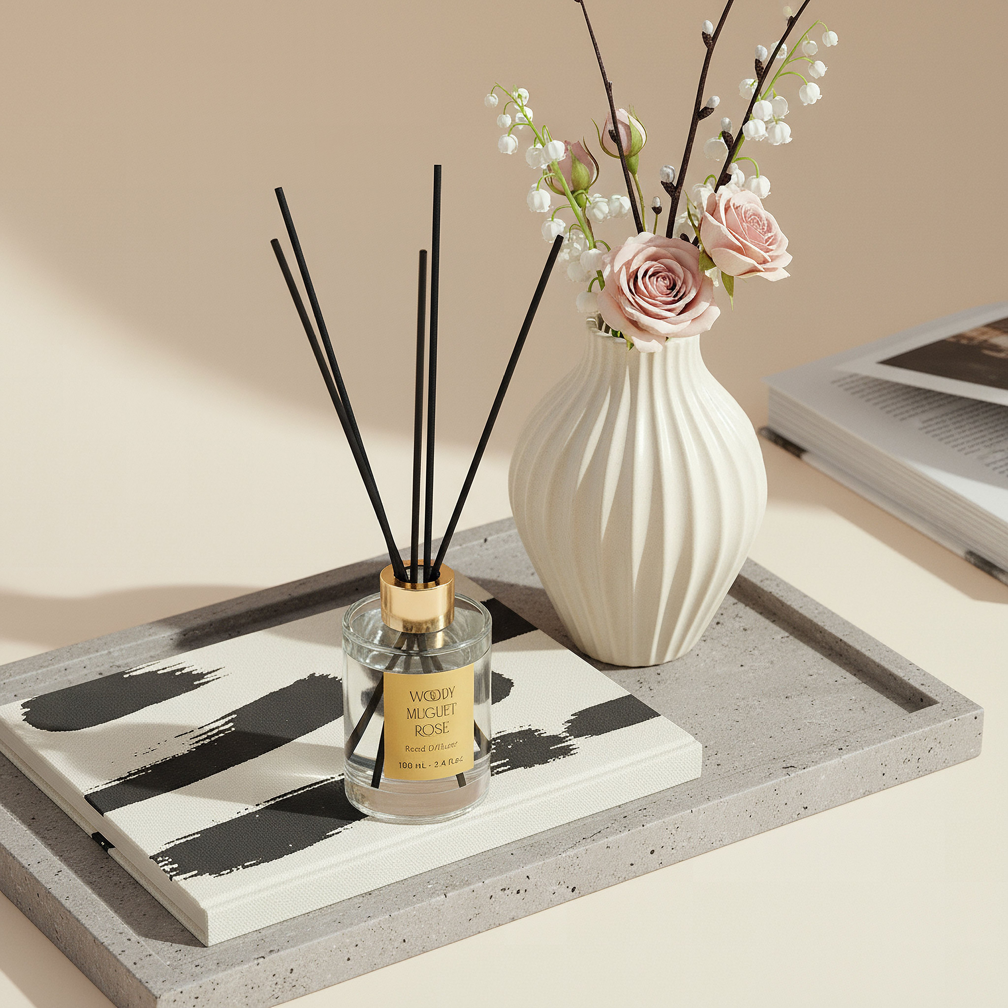 Evode Woody Muguet Rose Reed Diffuser - 100 ml-hbxhomeware-hbxdecorandfurnishings-image-3