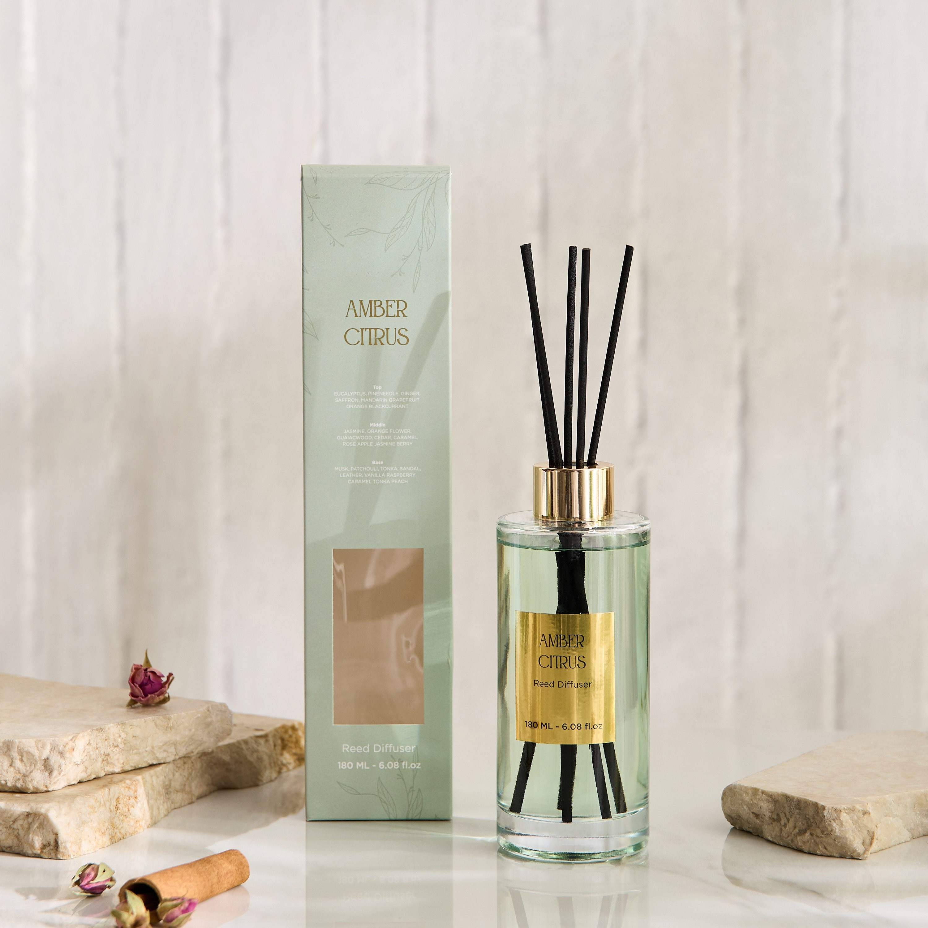 Evode  Amber Citrus Reed Diffuser - 180 ml-hbxhomeware-hbxdecorandfurnishings-image-4