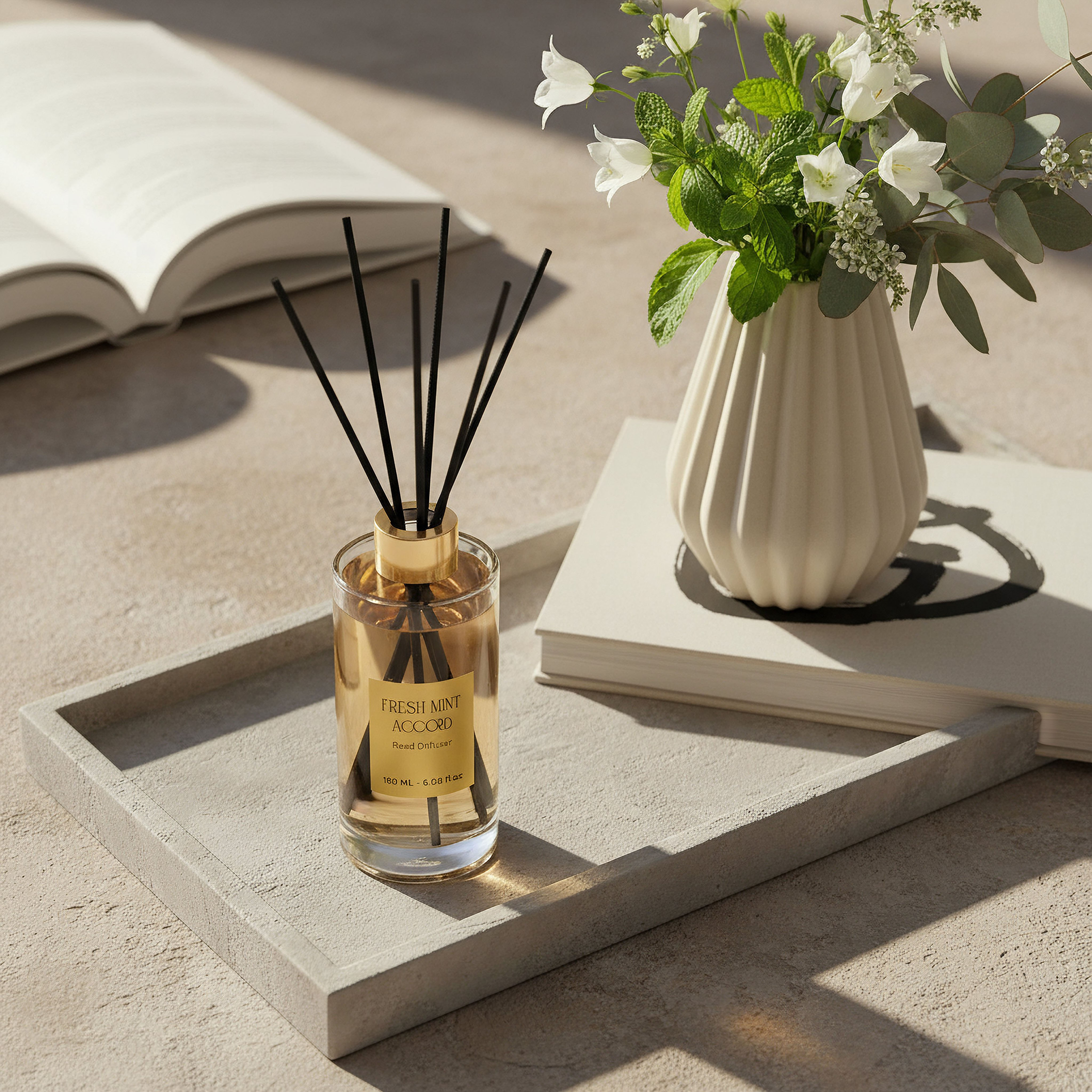 Evode Fresh Mint Accord Reed Diffuser - 180 ml-hbxhomeware-hbxdecorandfurnishings-image-3