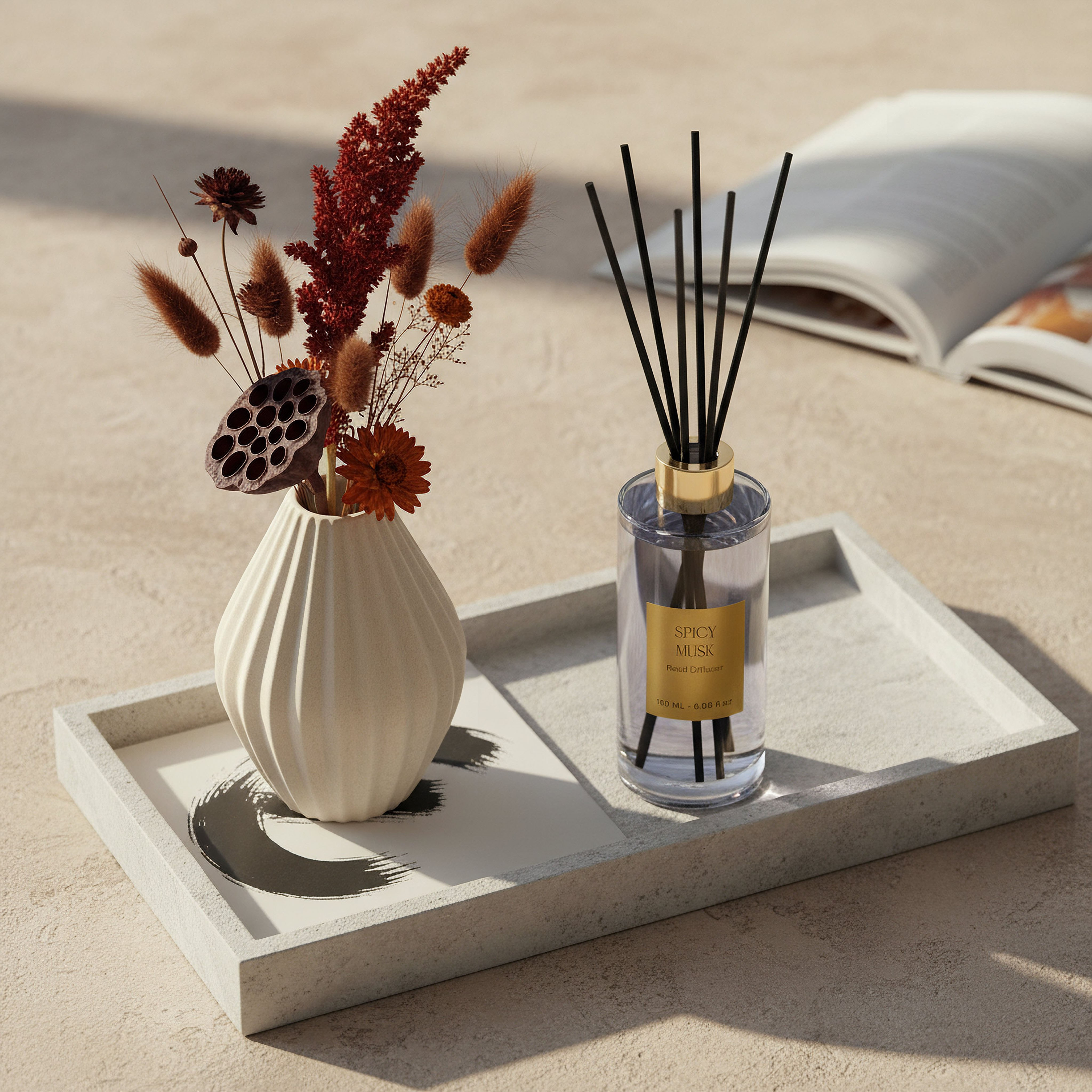 Evode Spicy Musk Reed Diffuser - 180 ml-hbxhomeware-hbxdecorandfurnishings-image-3