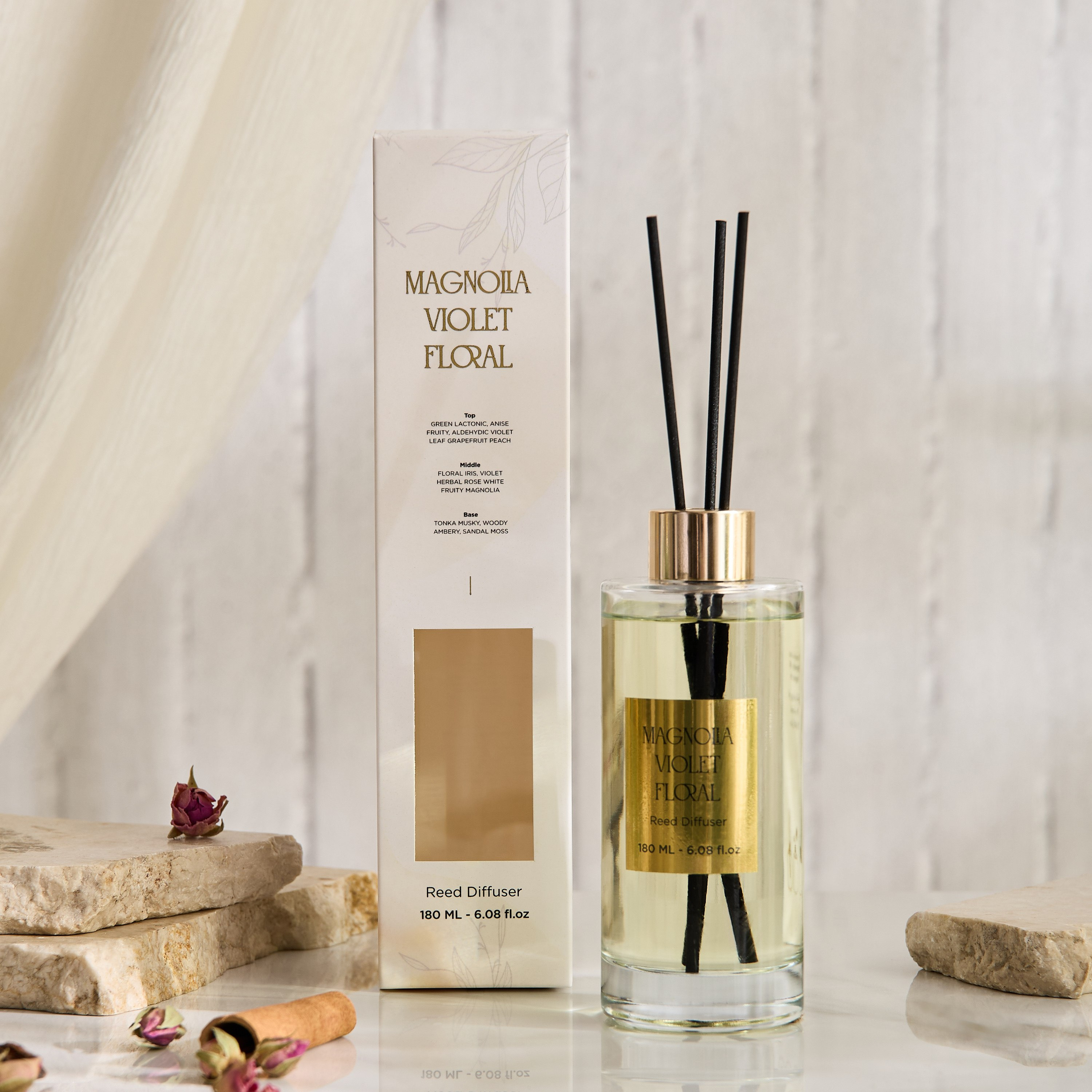 موزع عطور عيدان خشبية برائحة الماغنوليا والبنفسج من إيفود - 180 مل-hbxhomeware-hbxdecorandfurnishings-image-4