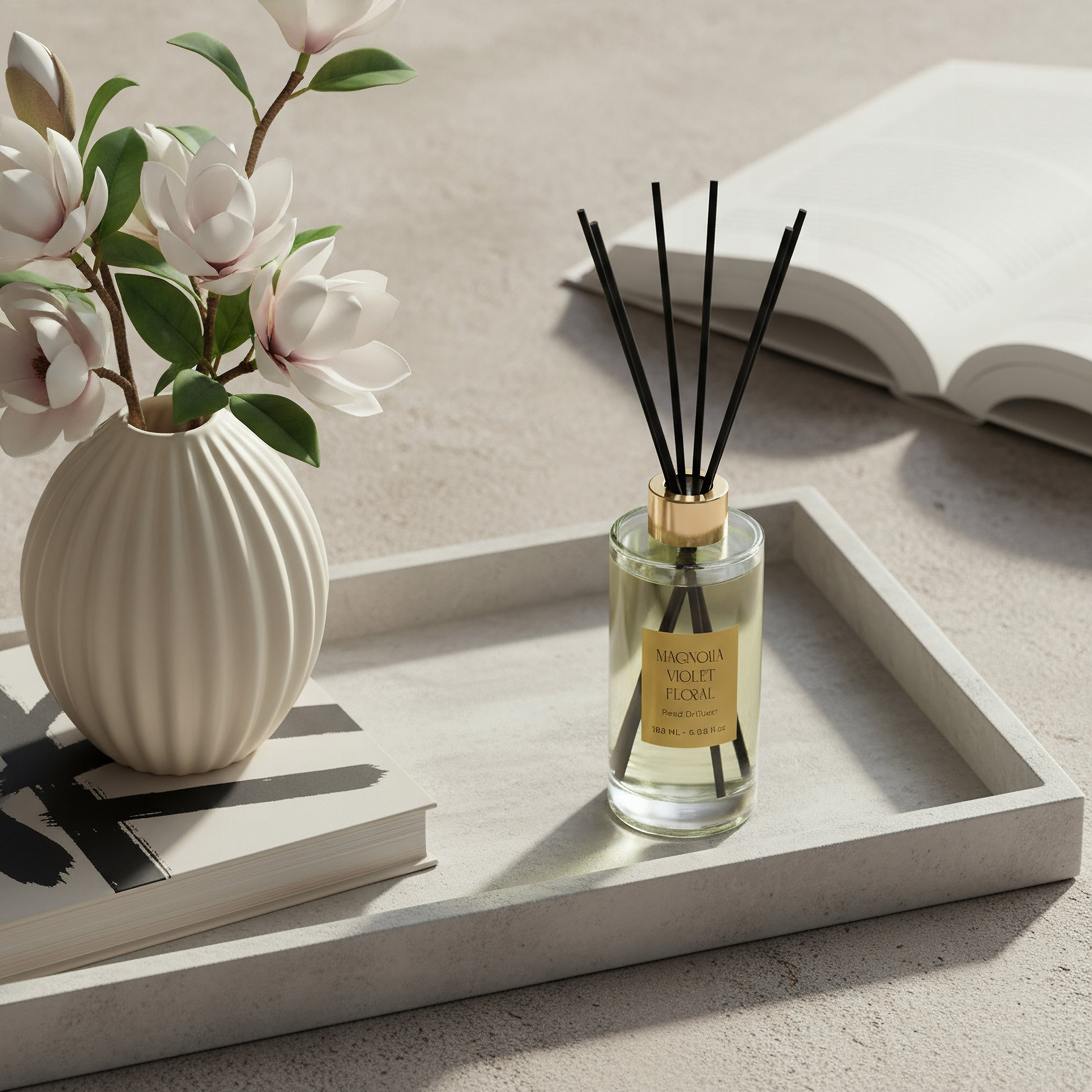 موزع عطور عيدان خشبية برائحة الماغنوليا والبنفسج من إيفود - 180 مل-hbxhomeware-hbxdecorandfurnishings-image-3