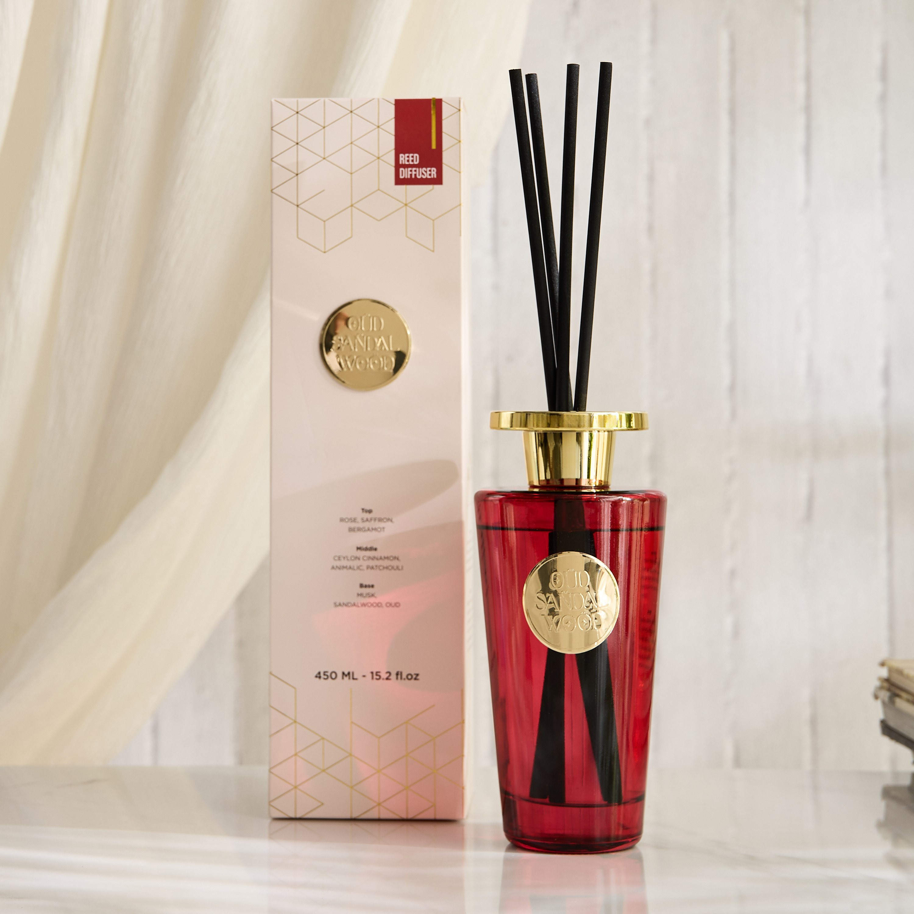 Evode Premium Collection Oud Sandalwood Reed Diffuser - 450 ml-hbxhomeware-hbxdecorandfurnishings-image-5