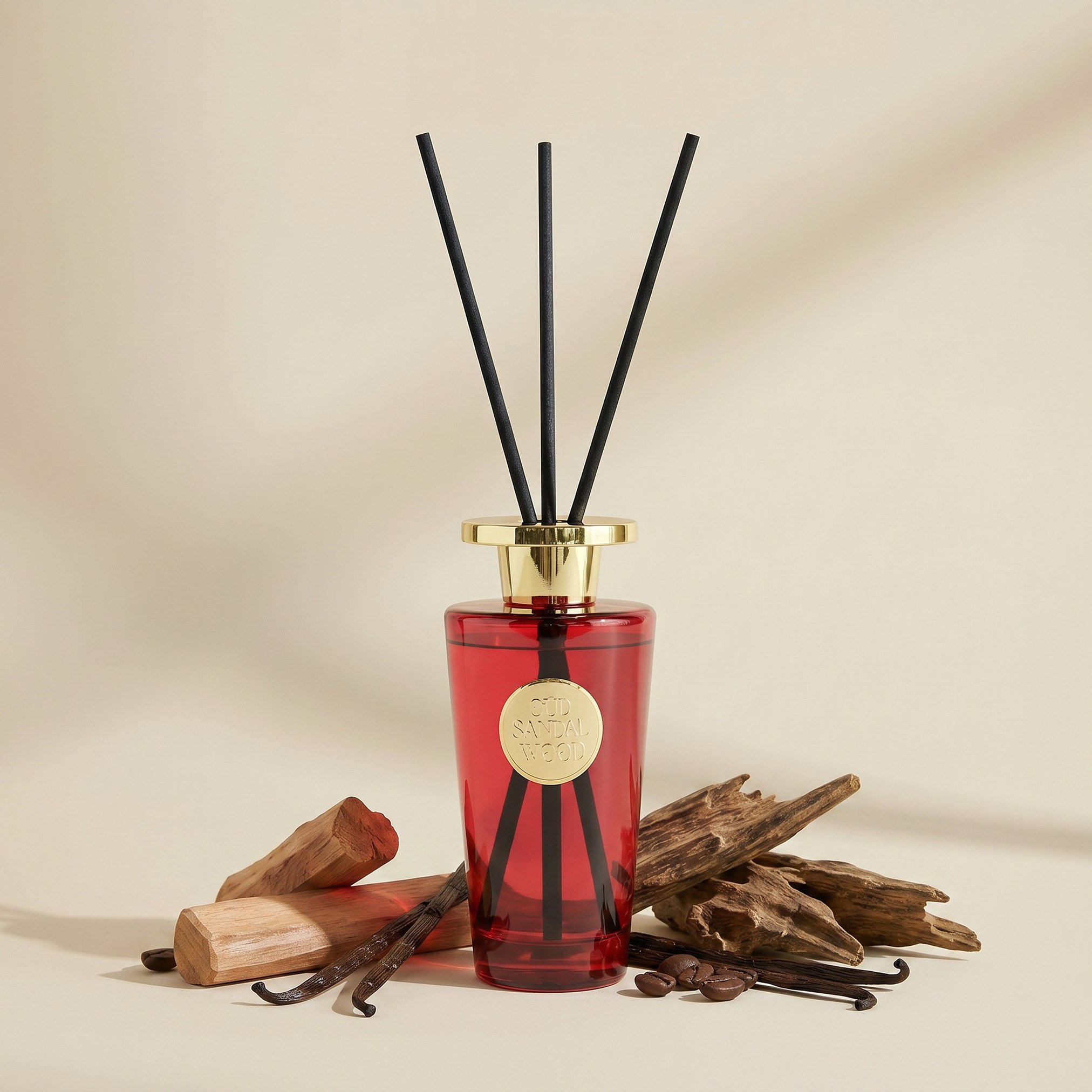 Evode Premium Collection Oud Sandalwood Reed Diffuser - 450 ml-hbxhomeware-hbxdecorandfurnishings-image-1