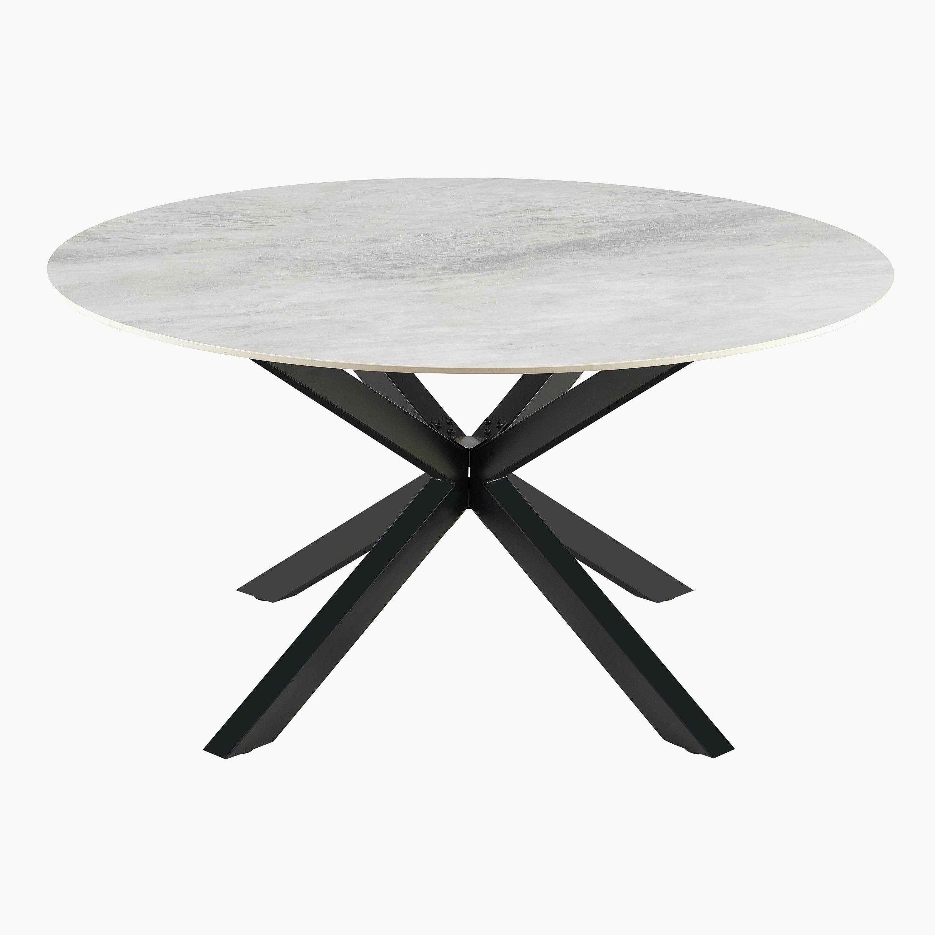 طقم طاولة سفرة مستديرة من الحجر الملبد لـ 4 مقاعد من ويلويك-hbxfurniture-diningtablesandsets-diningtables-fourseater-image-2