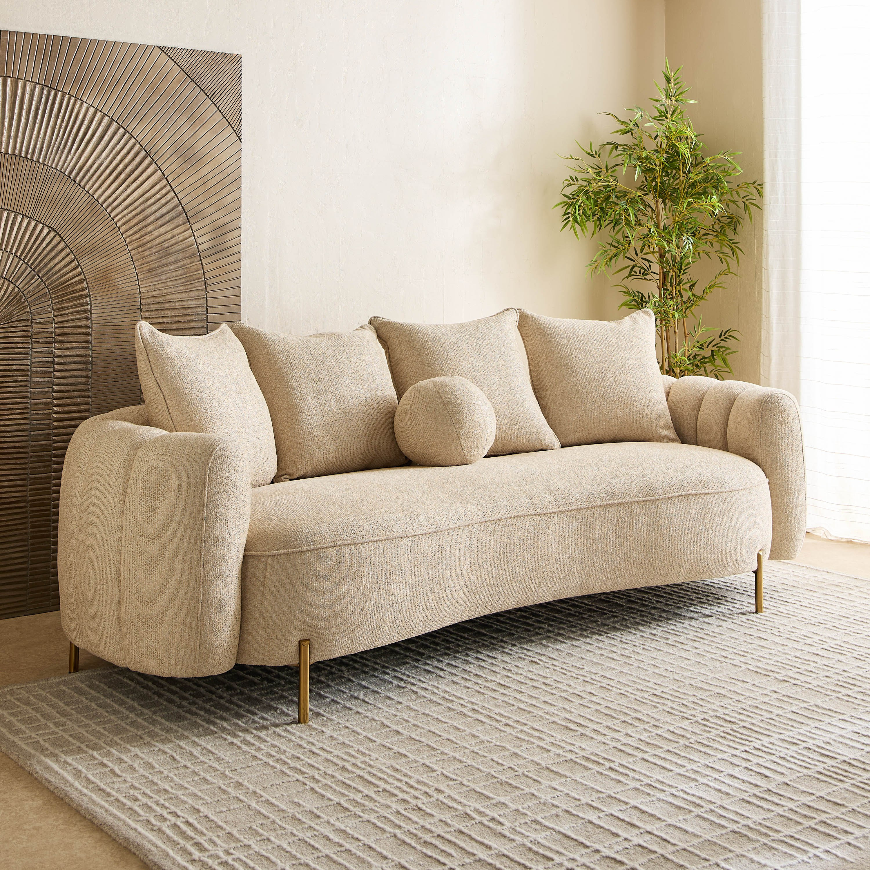 France 4-Seater Fabric Sofa with 5 Cushions-hbxlivingroom-sofasandarmchairs-sofas-image-1