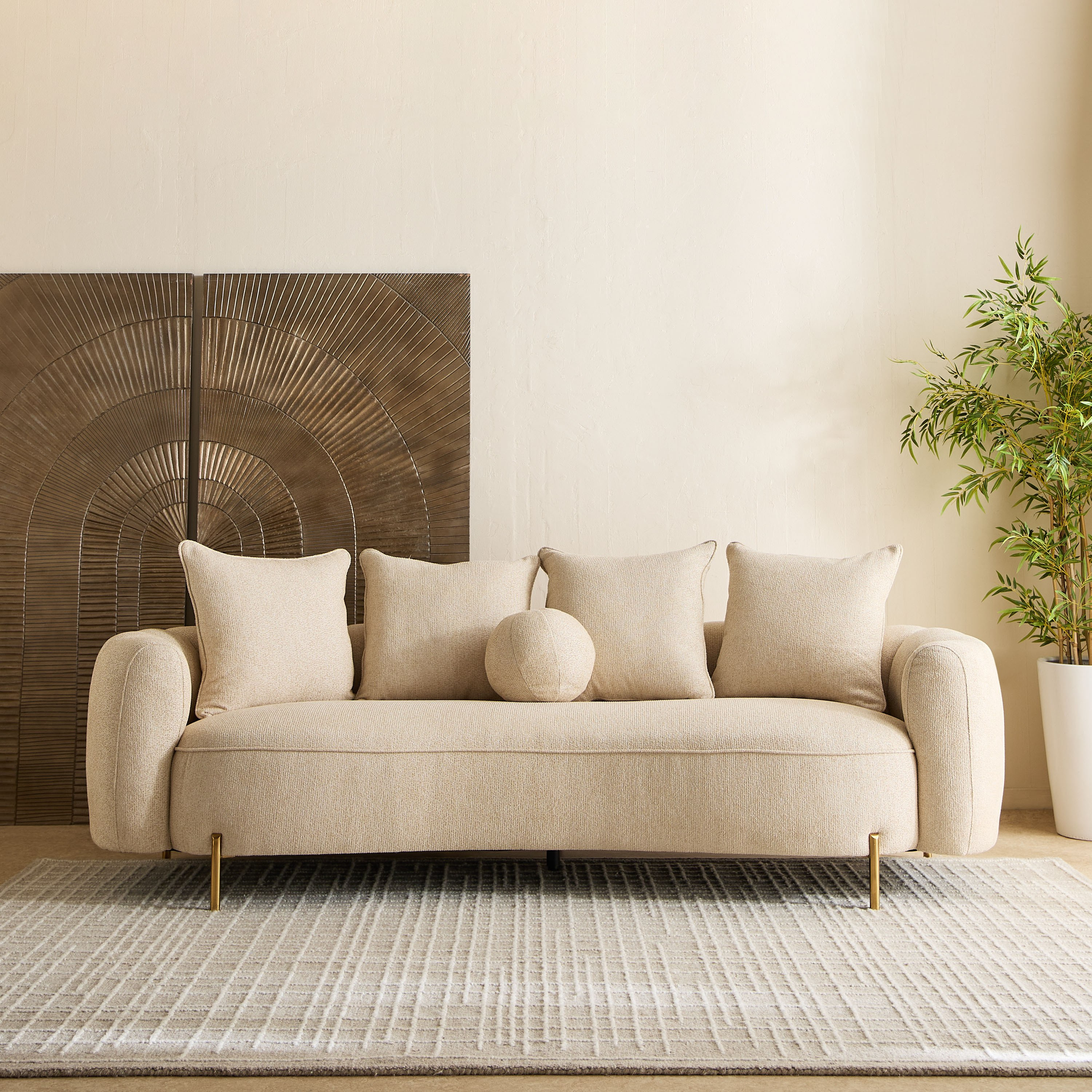 France 4-Seater Fabric Sofa with 5 Cushions-hbxlivingroom-sofasandarmchairs-sofas-image-2