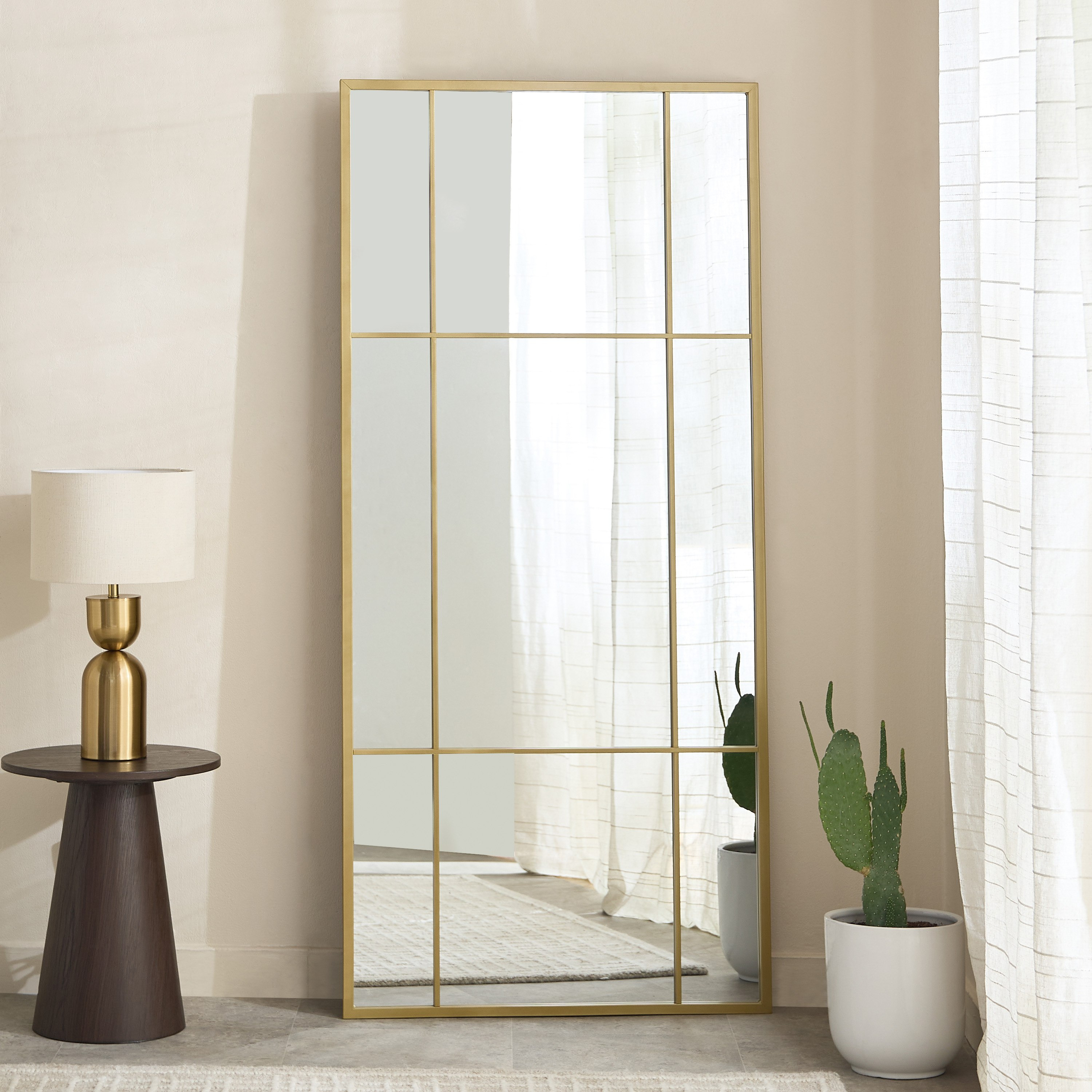 مرآة معدنية كبيرة جدًا متكئة على الحائط من سانا بروس - 80x180 سم-hbxhomeware-hbxdecorandfurnishings-image-2