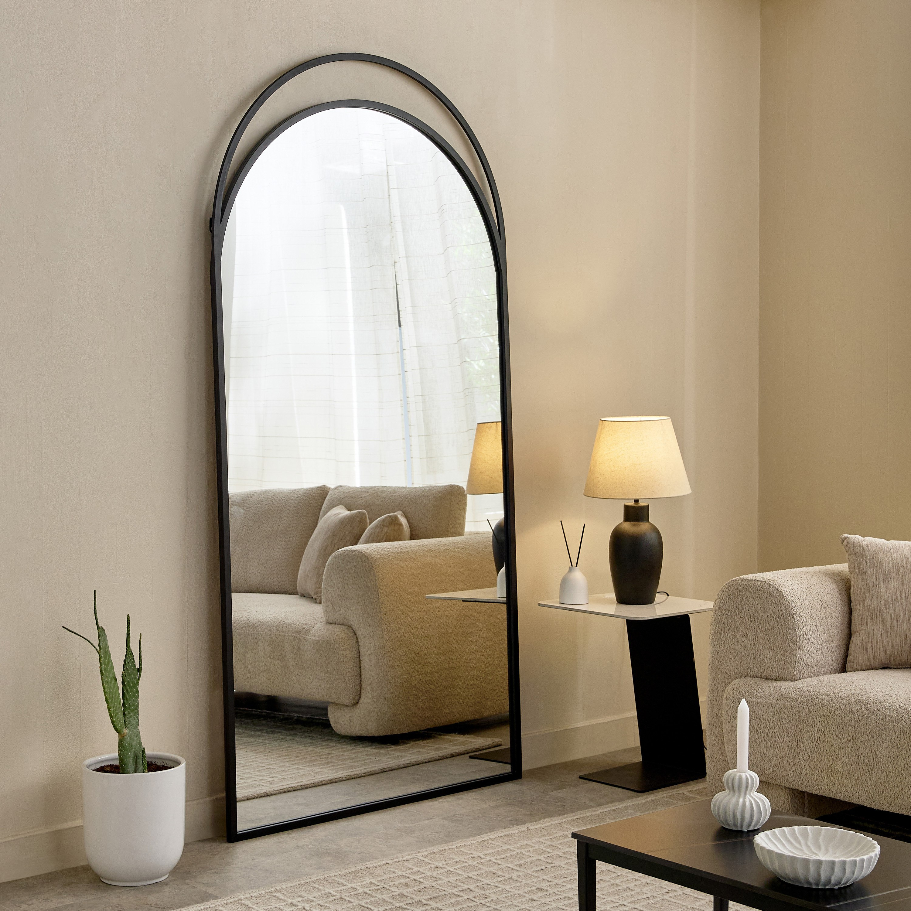 مرآة معدنية كبيرة جدًا متكئة على الحائط من سانا بروس - 100x200 سم-hbxhomeware-hbxdecorandfurnishings-image-4
