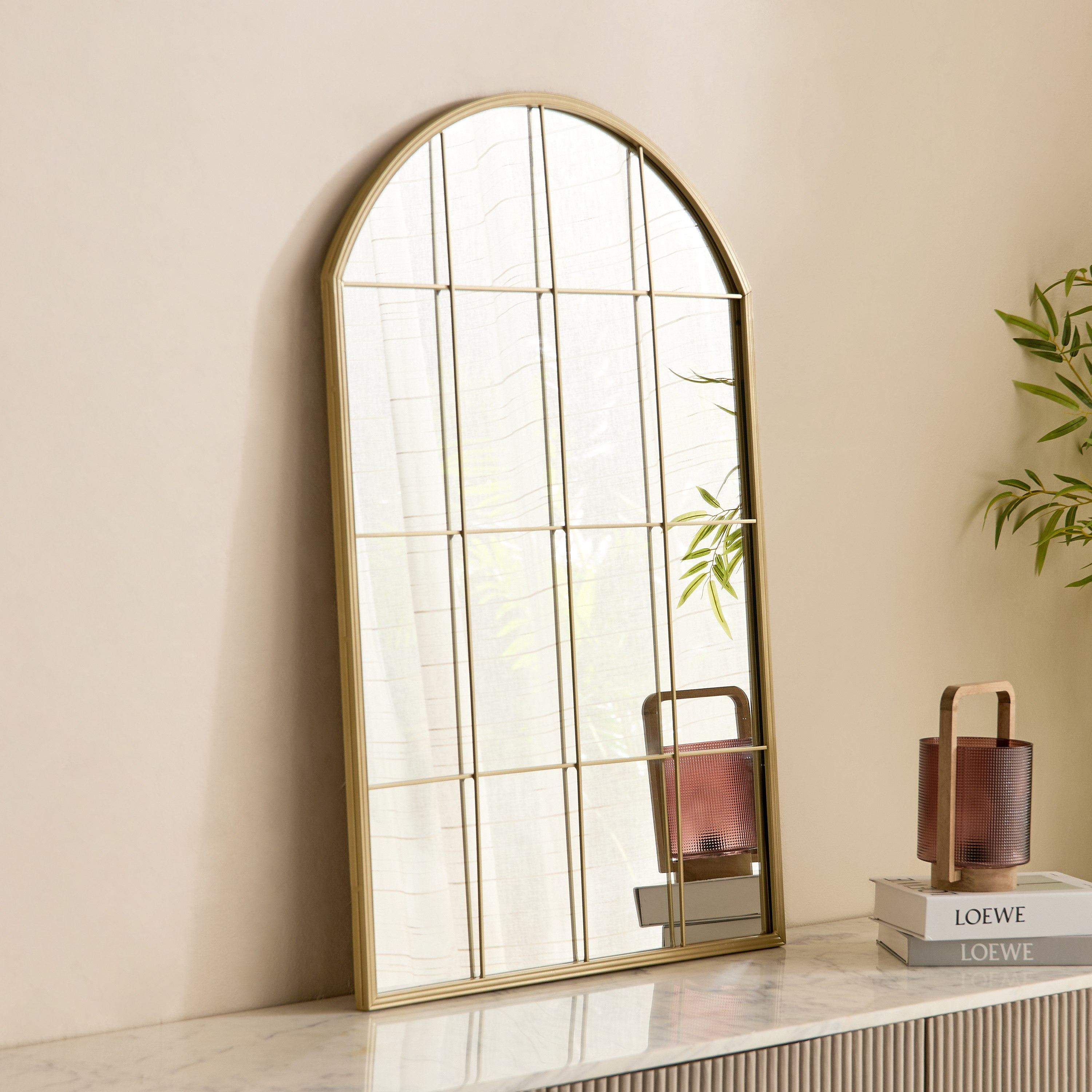 Sana-Bruce Metal Windowpane Wall Mirror - 60x90 cm-PROMO_HB_AE_B1G1_250925-image-1