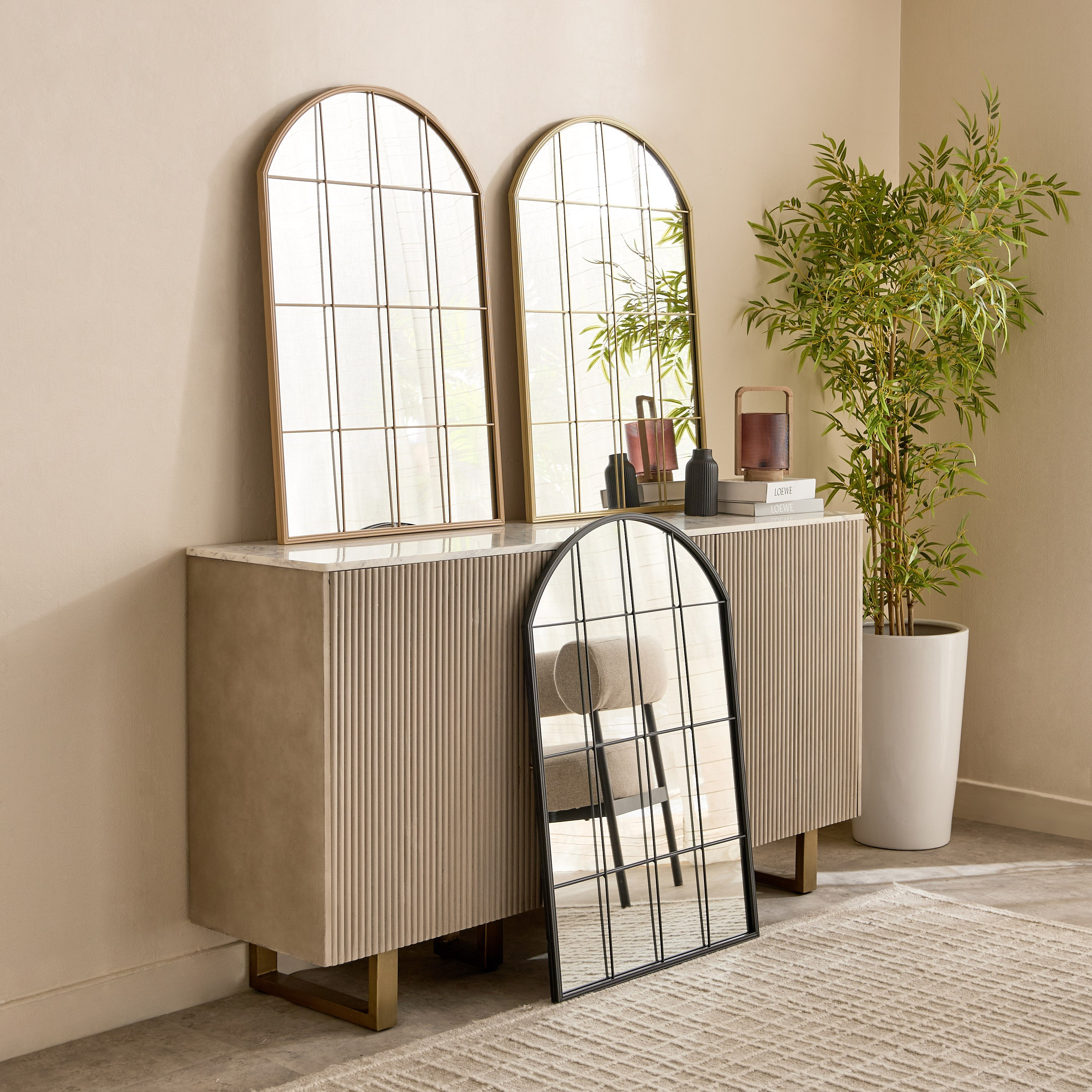 Sana-Bruce Metal Windowpane Wall Mirror - 60x90 cm-PROMO_HB_AE_B1G1_250925-image-4