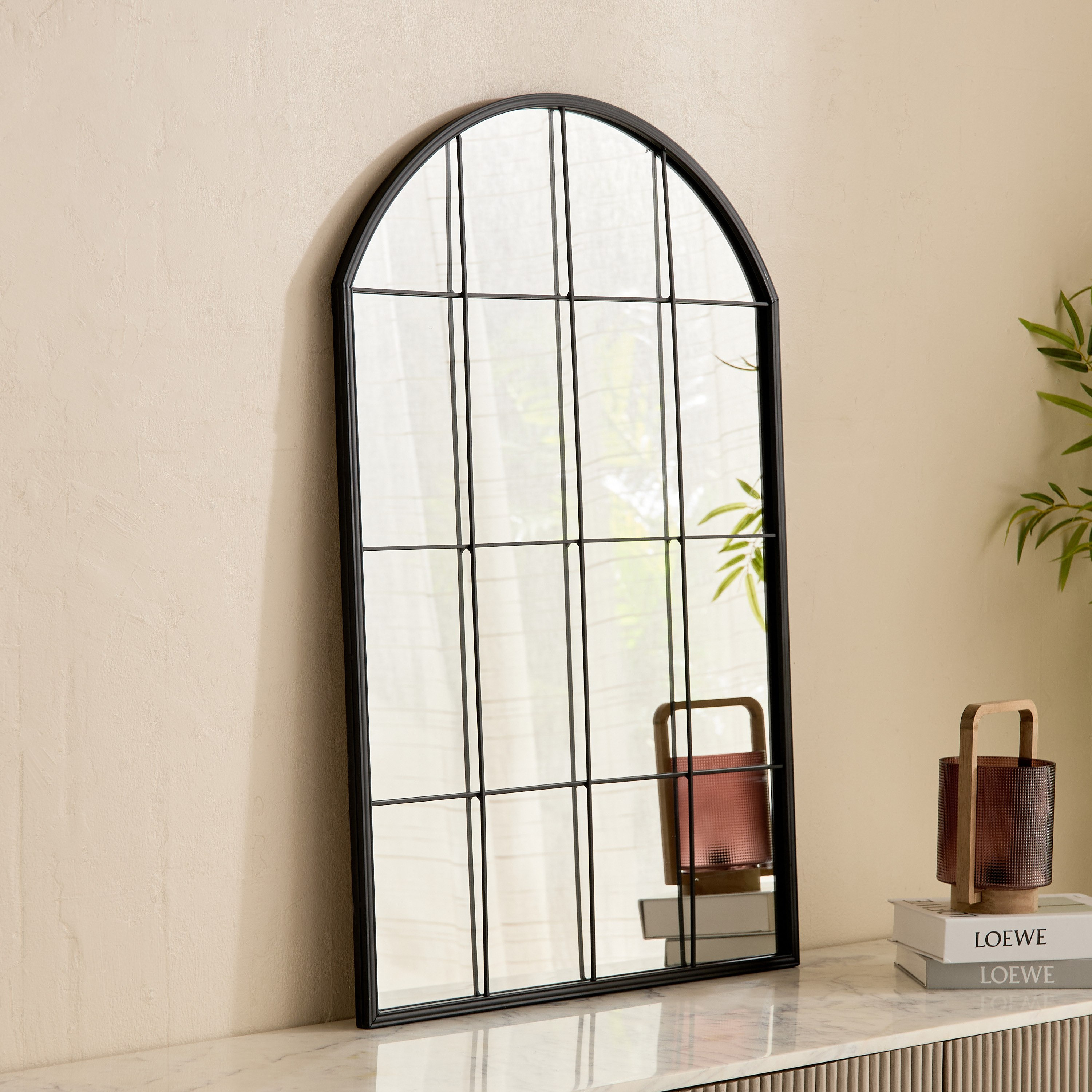 Sana-Bruce Metal Windowpane Wall Mirror - 60x90 cm-PROMO_HB_AE_B1G1_250925-image-1