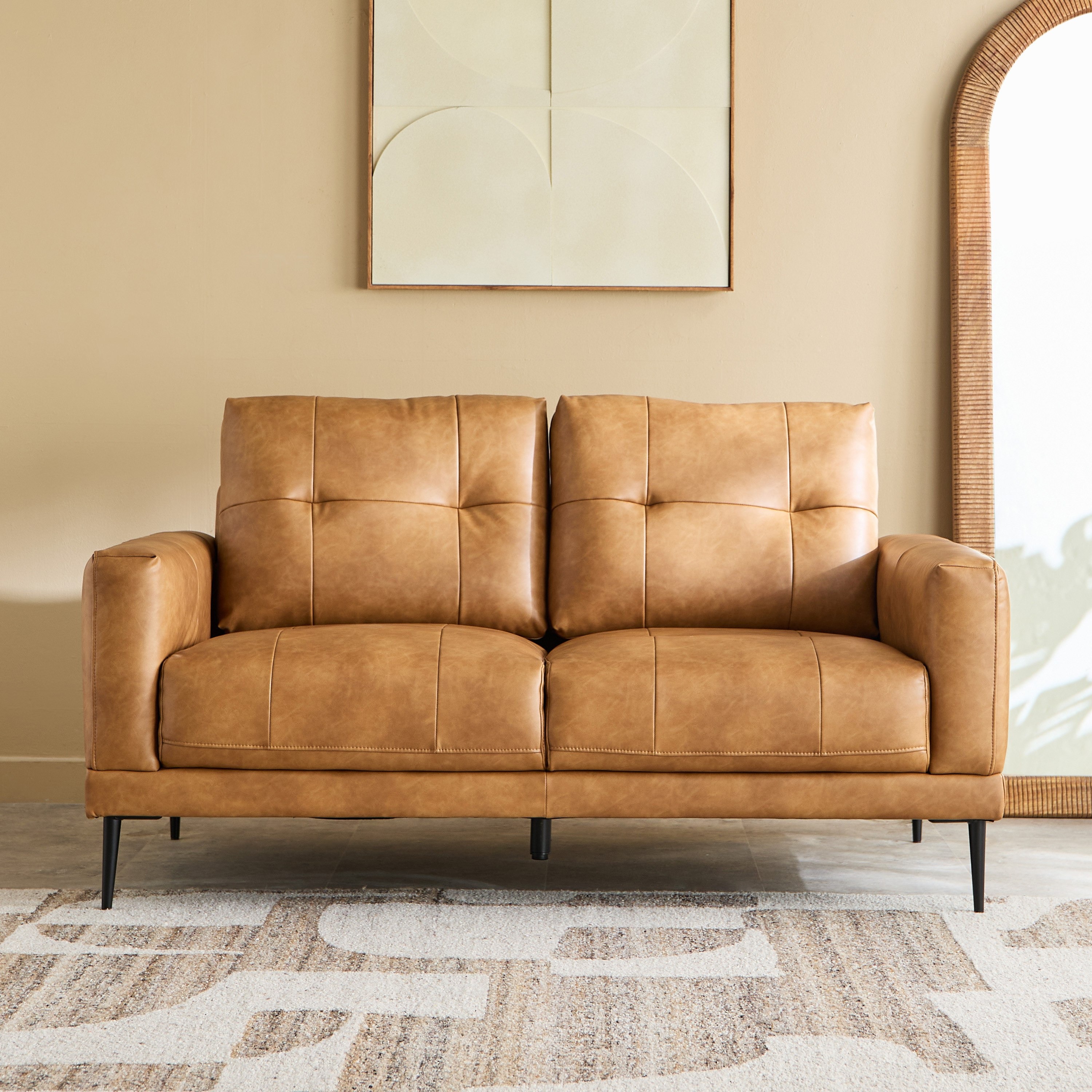 Parker 2-Seater Leather Air Fabric Sofa-hbxlivingroom-sofasandarmchairs-sofas-image-2