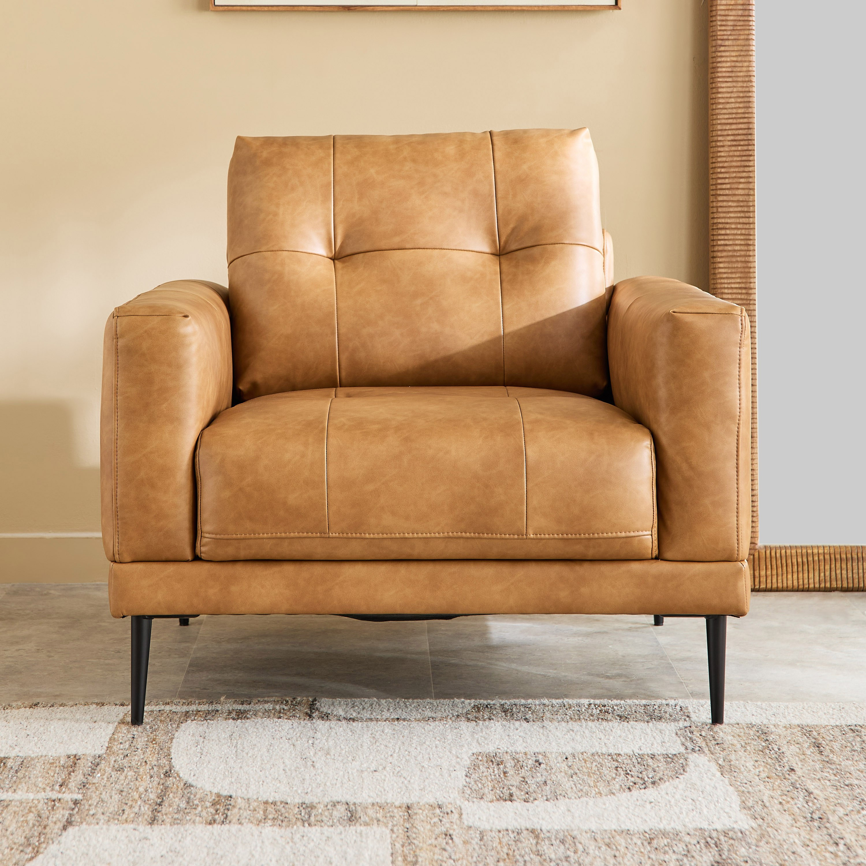 Parker Leather Air Fabric Armchair Sofa-hbxlivingroom-sofasandarmchairs-sofas-image-2