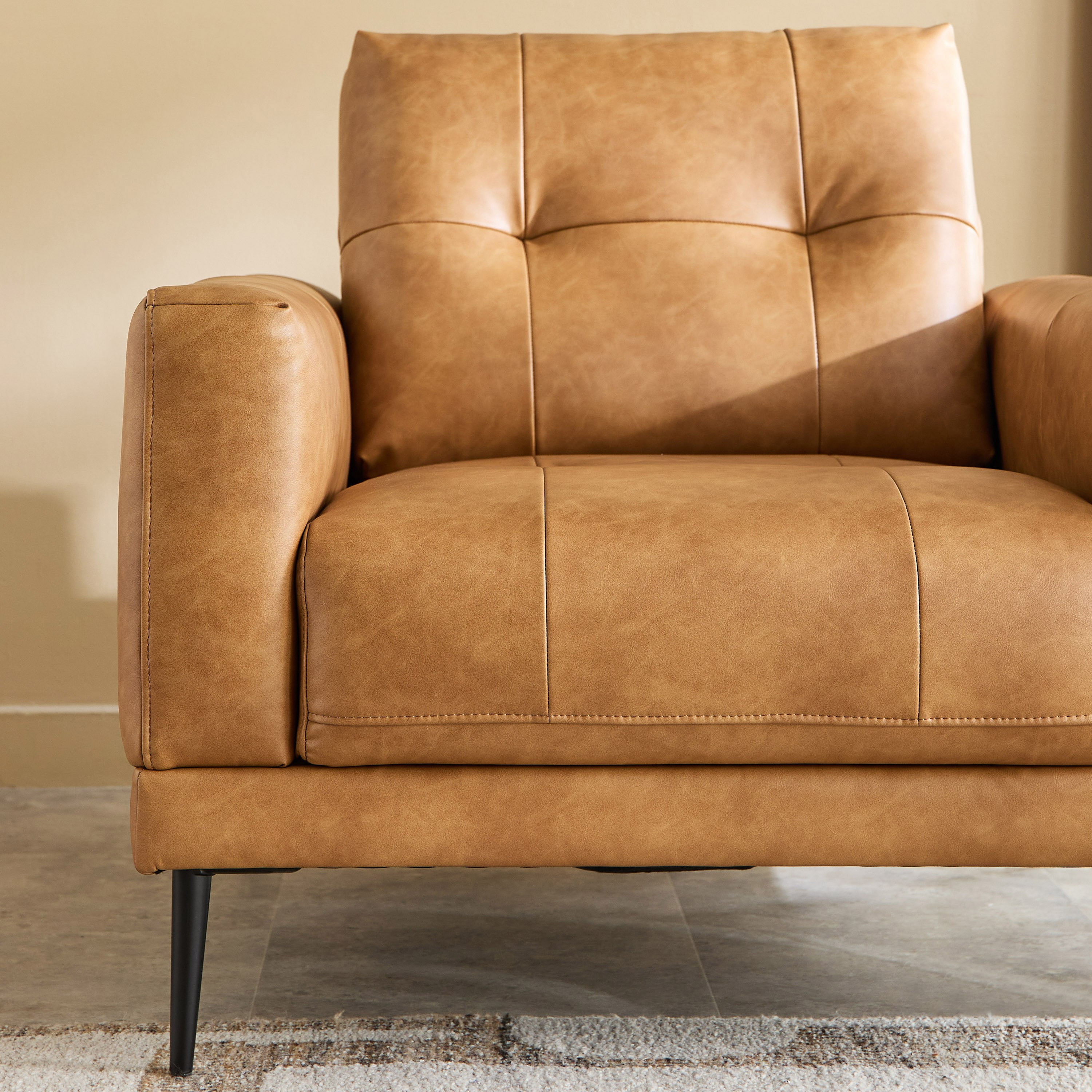 Parker Leather Air Fabric Armchair Sofa-hbxlivingroom-sofasandarmchairs-sofas-image-4