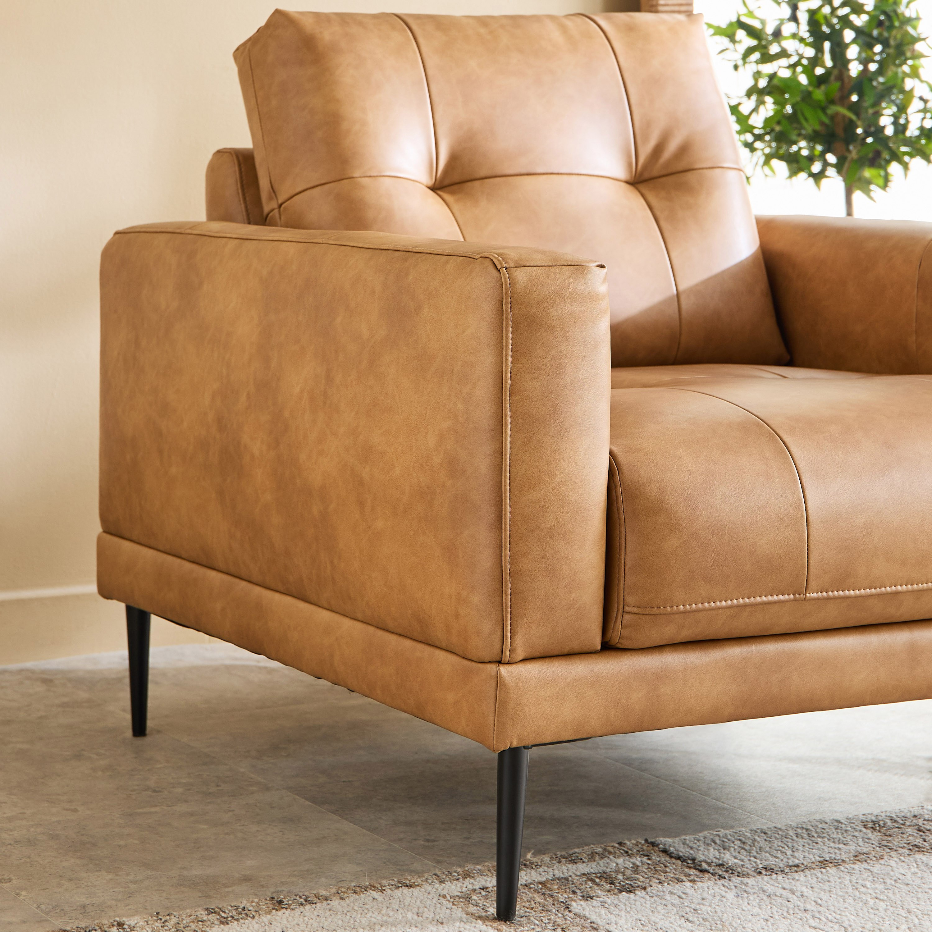 Parker Leather Air Fabric Armchair Sofa-hbxlivingroom-sofasandarmchairs-sofas-image-5