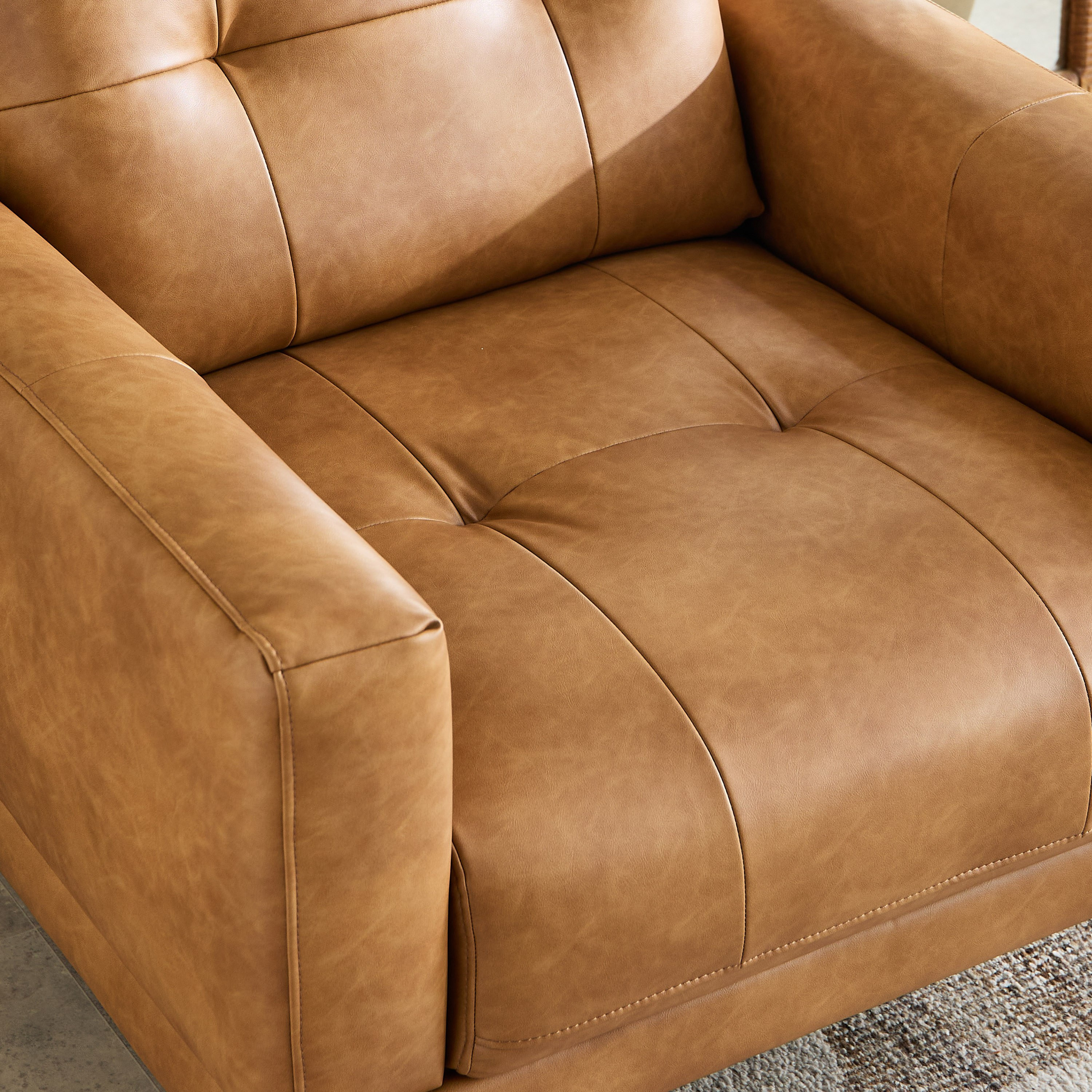 Parker Leather Air Fabric Armchair Sofa-hbxlivingroom-sofasandarmchairs-sofas-image-6