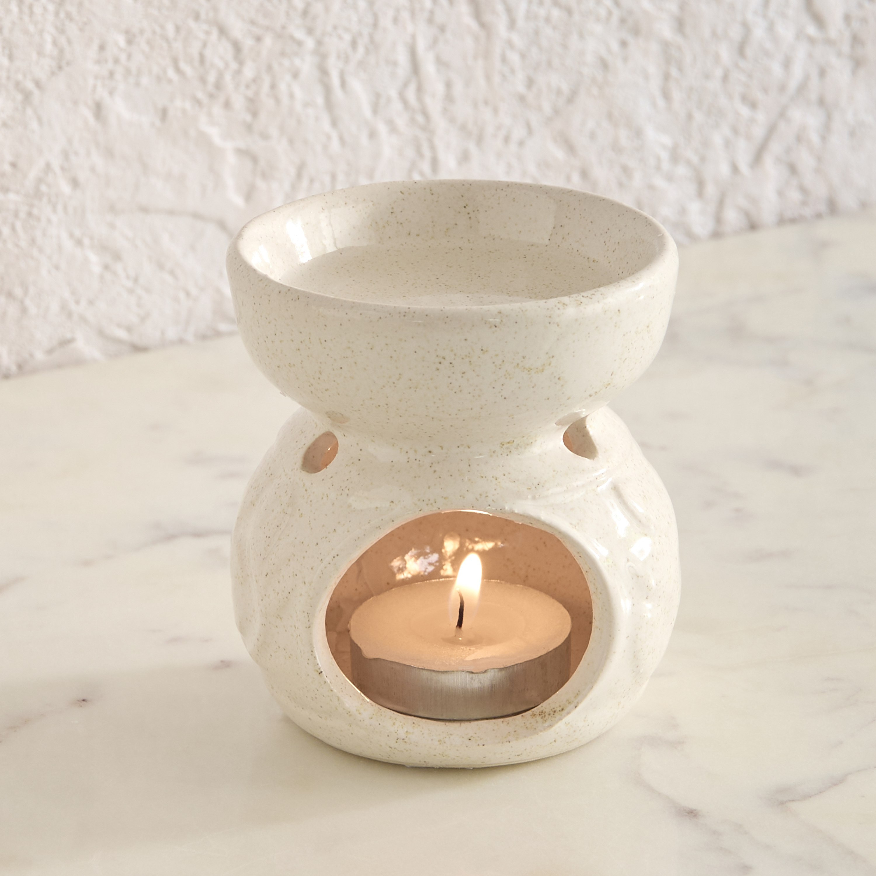 Zest Abiah Ceramic Oil Burner - 6.8x6.8x7.5 cm-hbxhomeware-hbxlivingroom-image-1