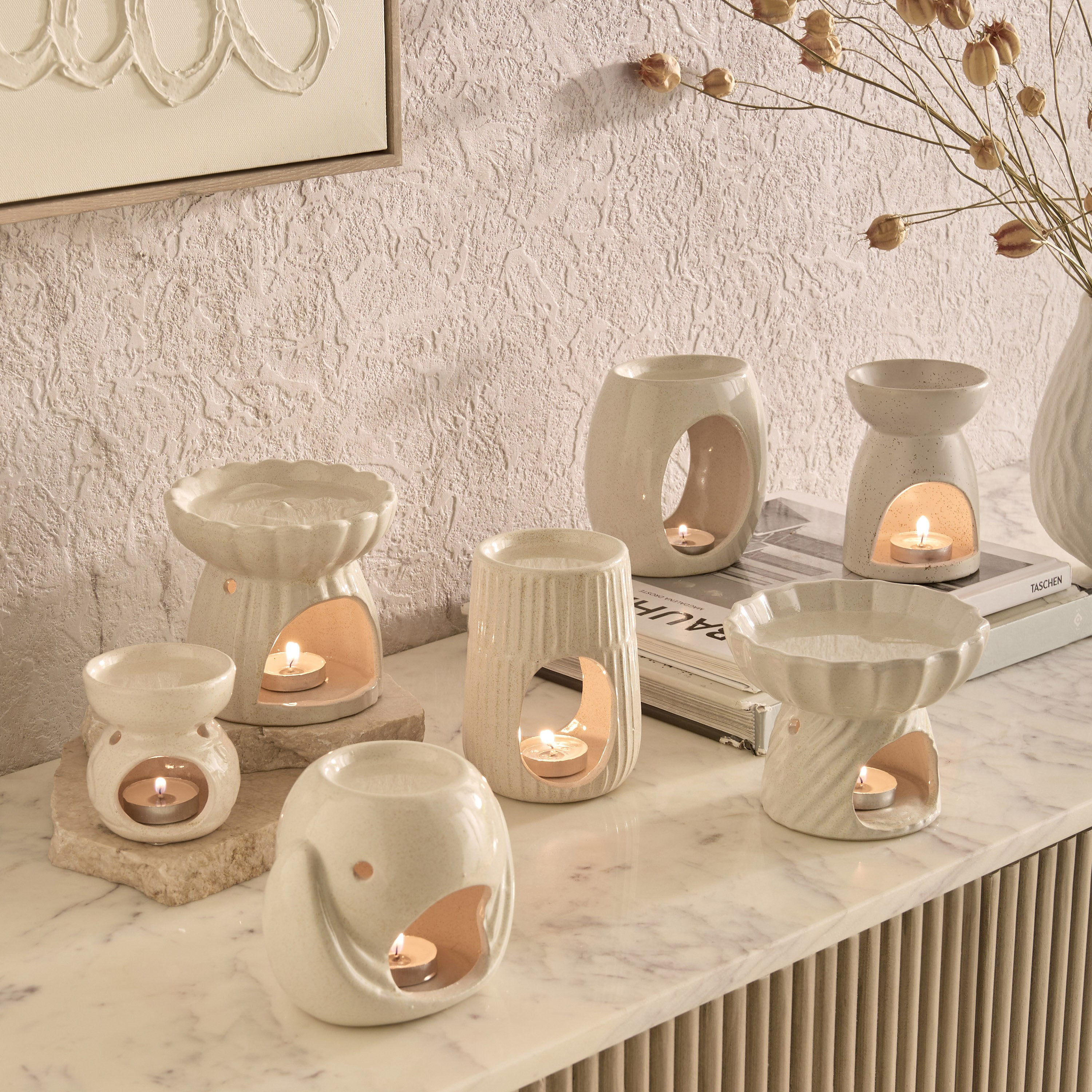 Zest Abiah Ceramic Oil Burner - 11.5x9.5x10 cm-PROMO_HB_AE_B1G1_250925-image-4