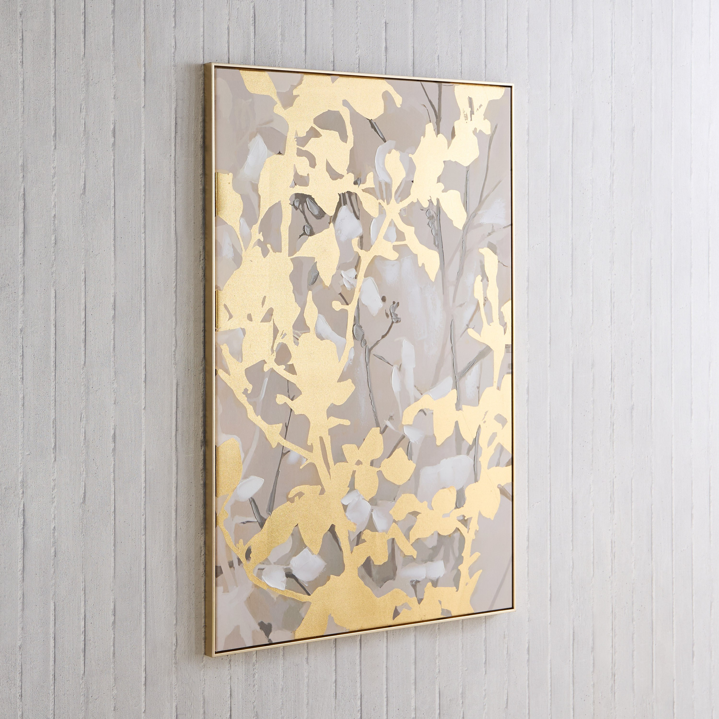 Orson Framed 80% Hand-Painted Leaves Canvas Wall Art - 80x3x120 cm-PROMO_HB_AE_B1G1_250925-image-1