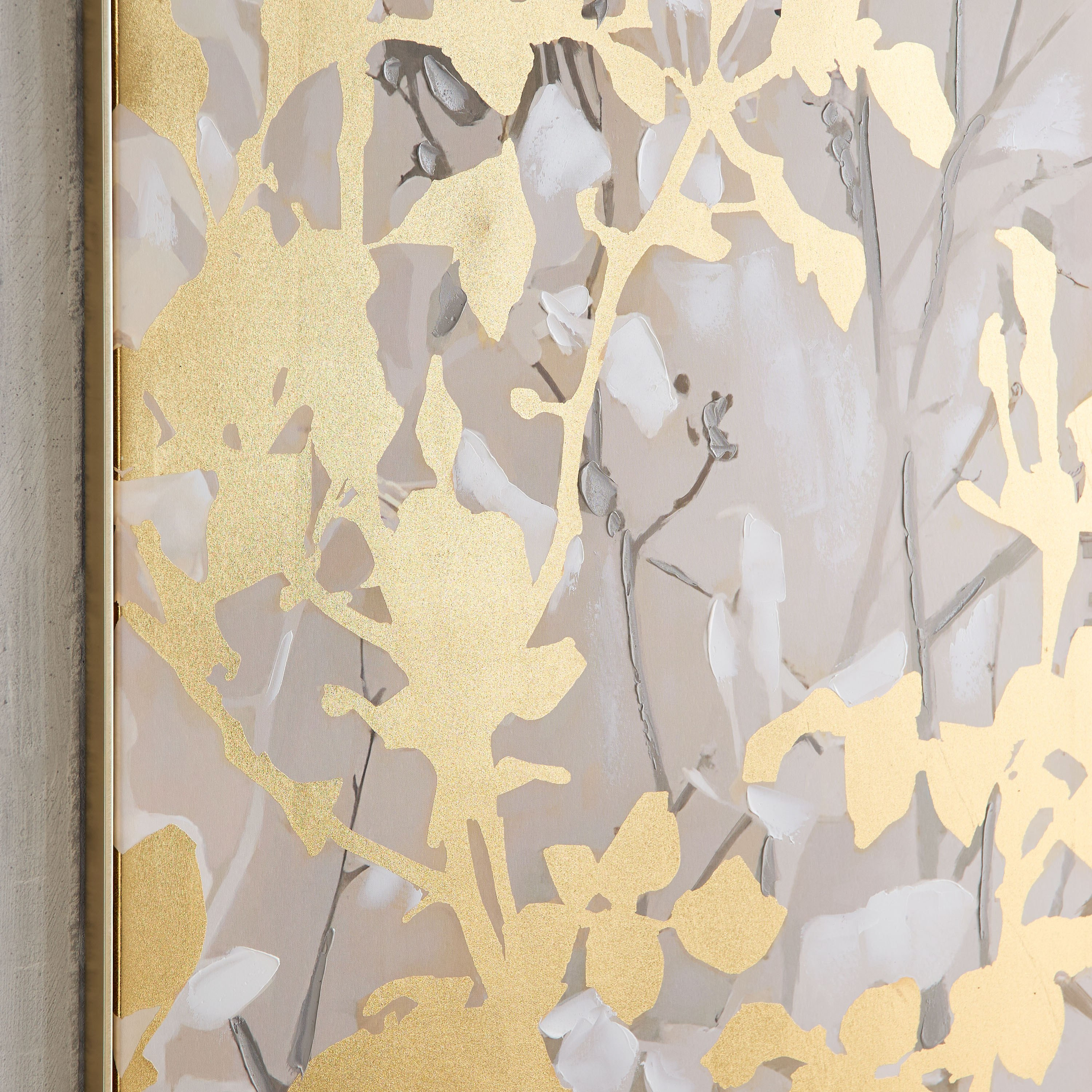 Orson Framed 80% Hand-Painted Leaves Canvas Wall Art - 80x3x120 cm-PROMO_HB_AE_B1G1_250925-image-3