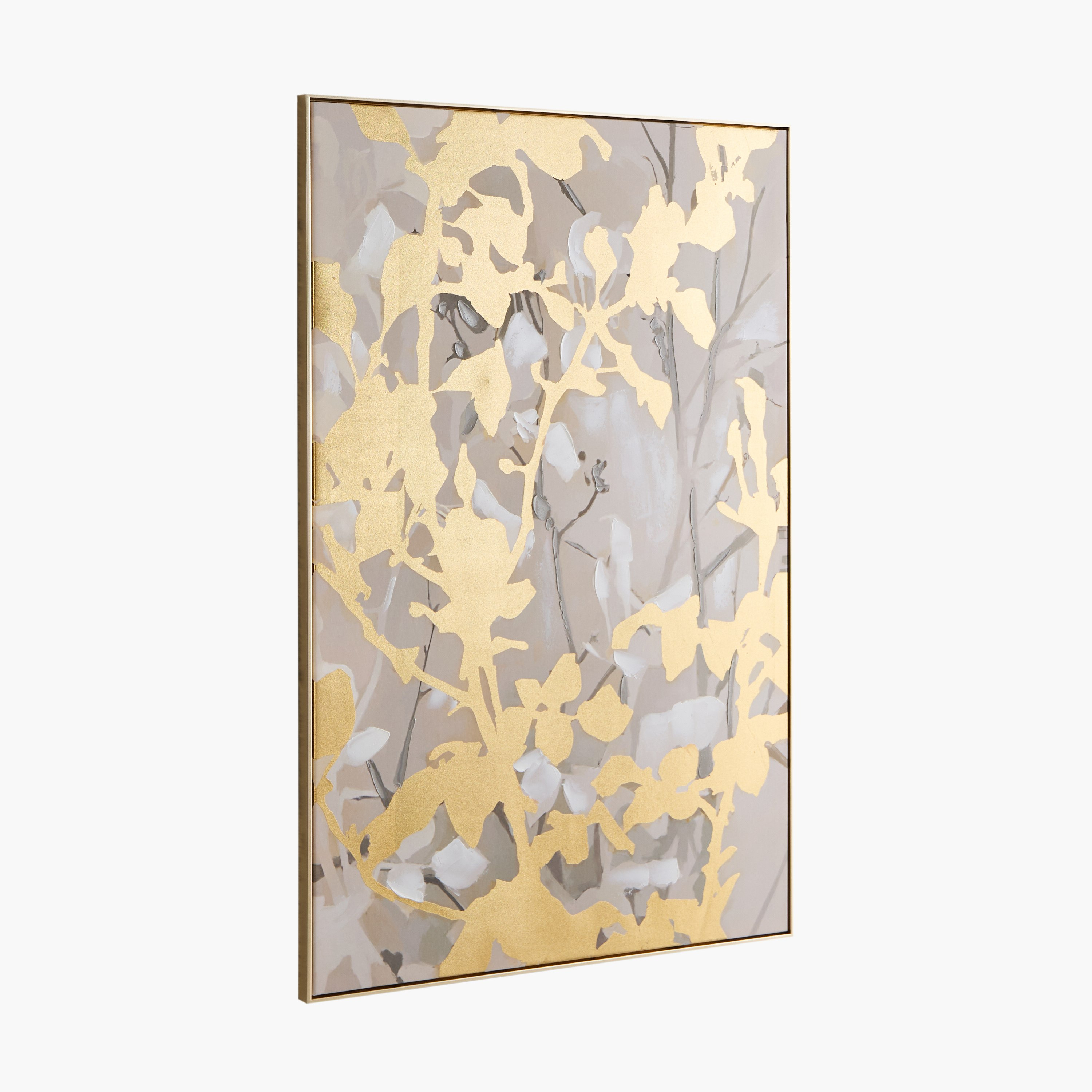 Orson Framed 80% Hand-Painted Leaves Canvas Wall Art - 80x3x120 cm-PROMO_HB_AE_B1G1_250925-image-5
