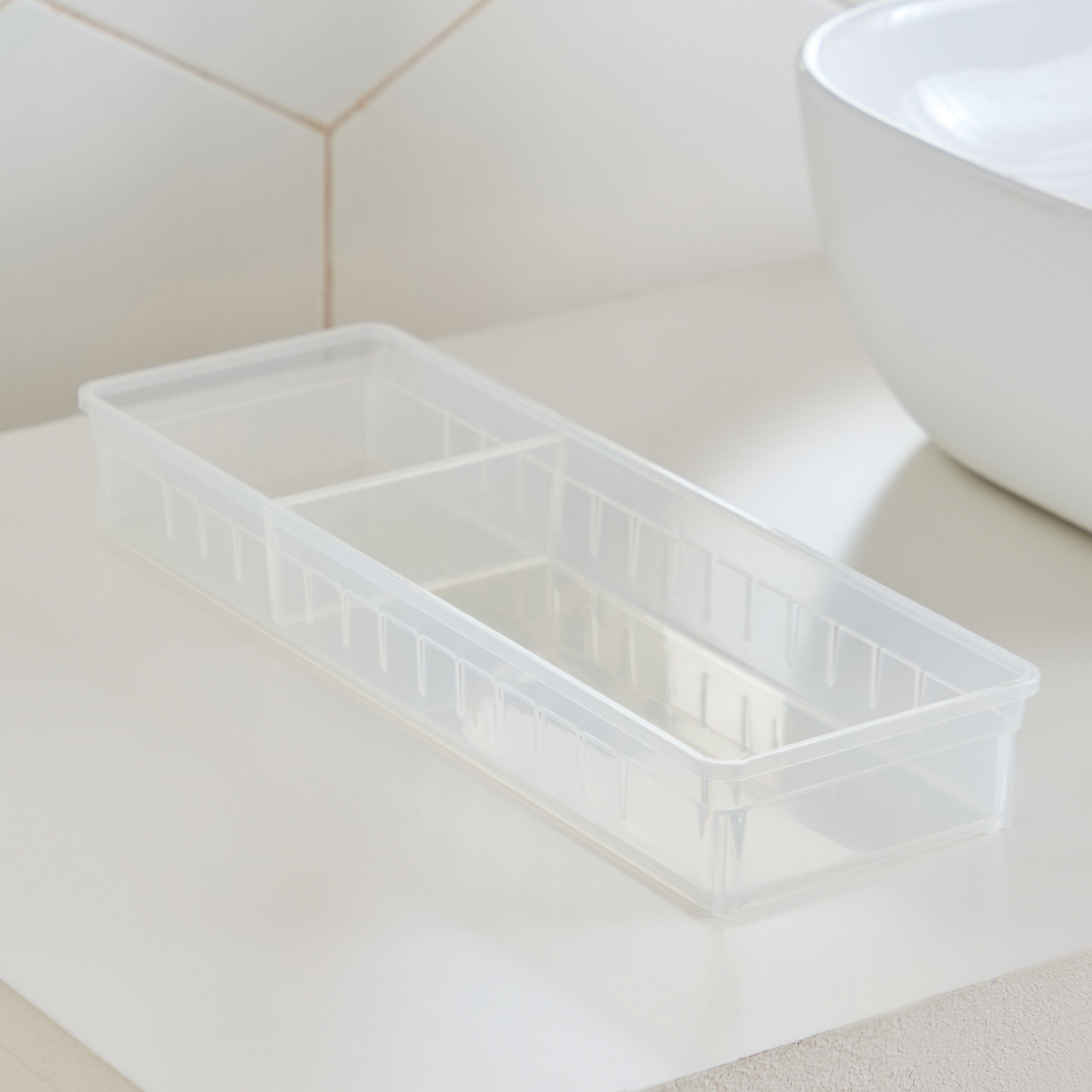 Delta Drawer Organiser with 1 Divider - 35x12x5 cm-hbxbedroom-bedroomaccessories-bedroomstorage-image-1