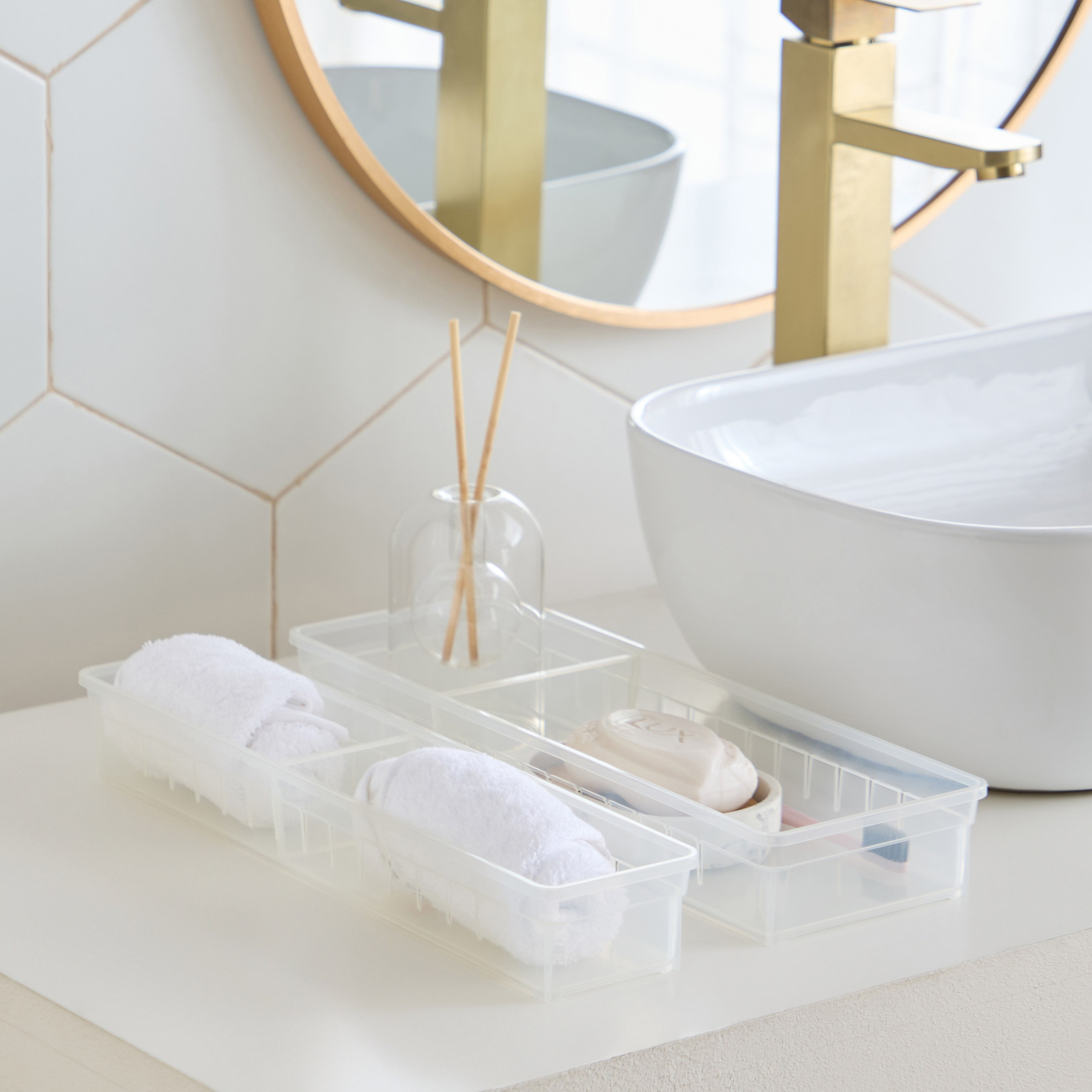 Delta Drawer Organiser with 1 Divider - 35x12x5 cm-hbxbedroom-bedroomaccessories-bedroomstorage-image-4