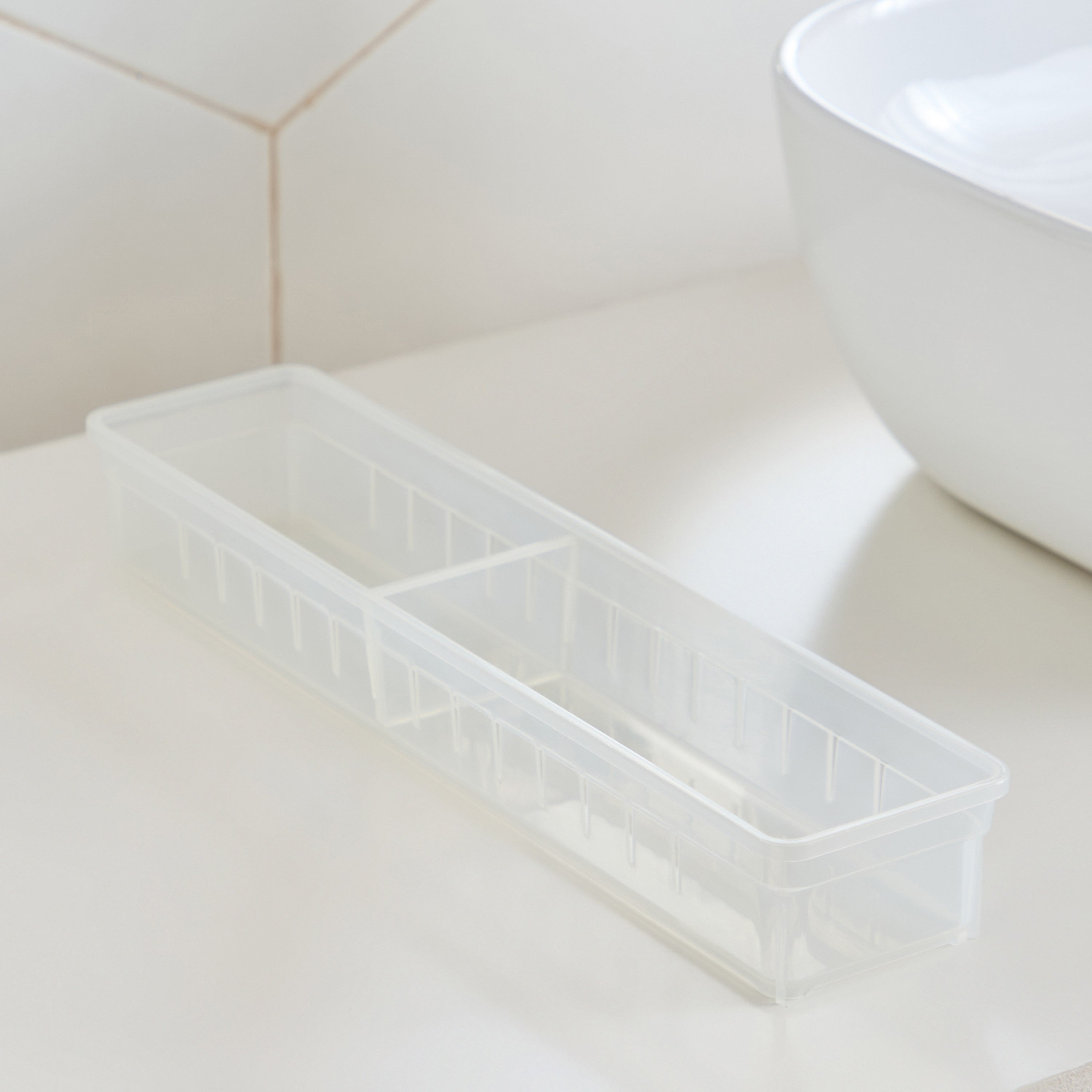 Delta Drawer Organiser with 2 Dividers - 35x8.1x5 cm-hbxbedroom-bedroomaccessories-bedroomstorage-image-1