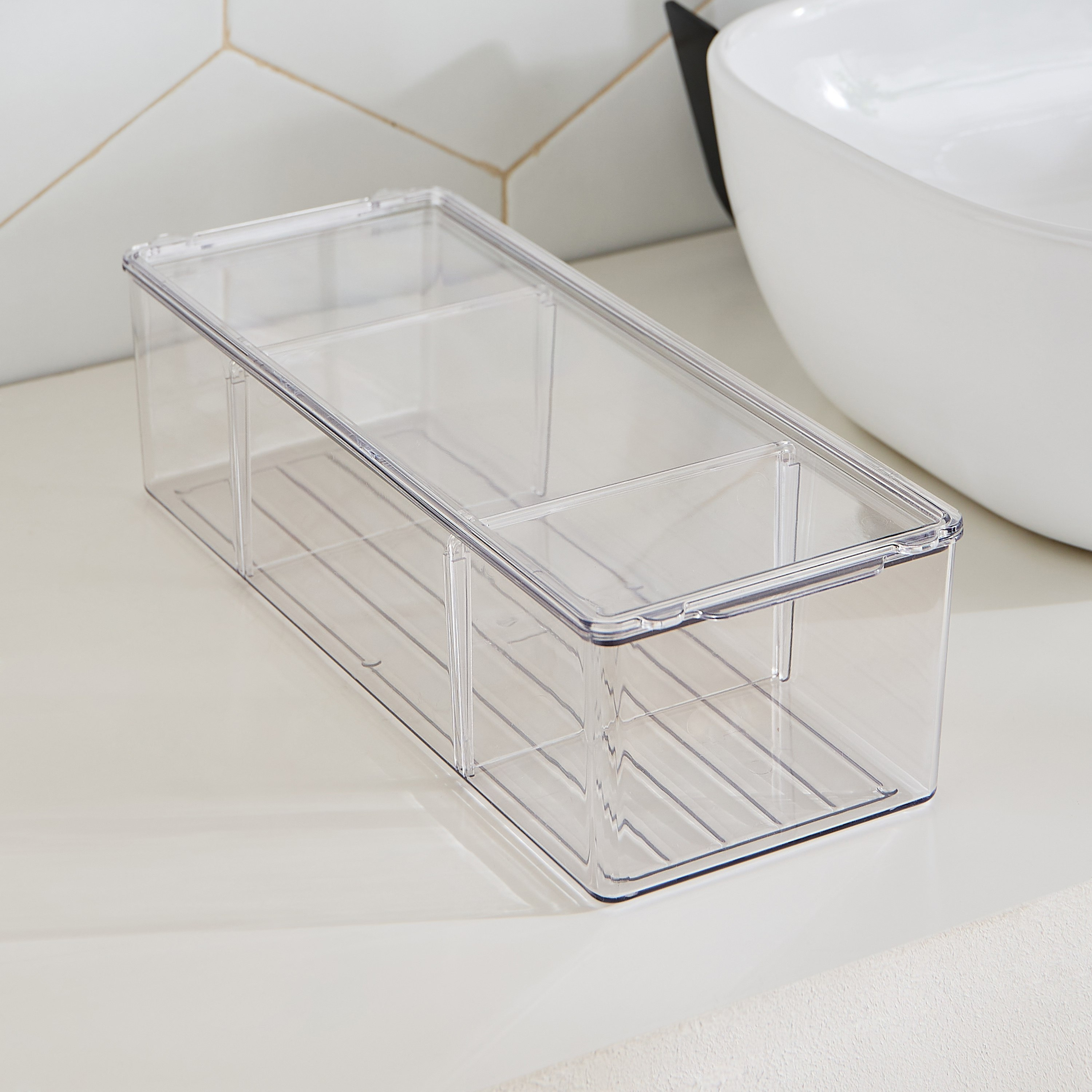 Rico 2 Removable Compartment Storage Box with Lid - 35.5x13.5x8.5 cm-hbxbedroom-bedroomaccessories-bedroomstorage-image-2