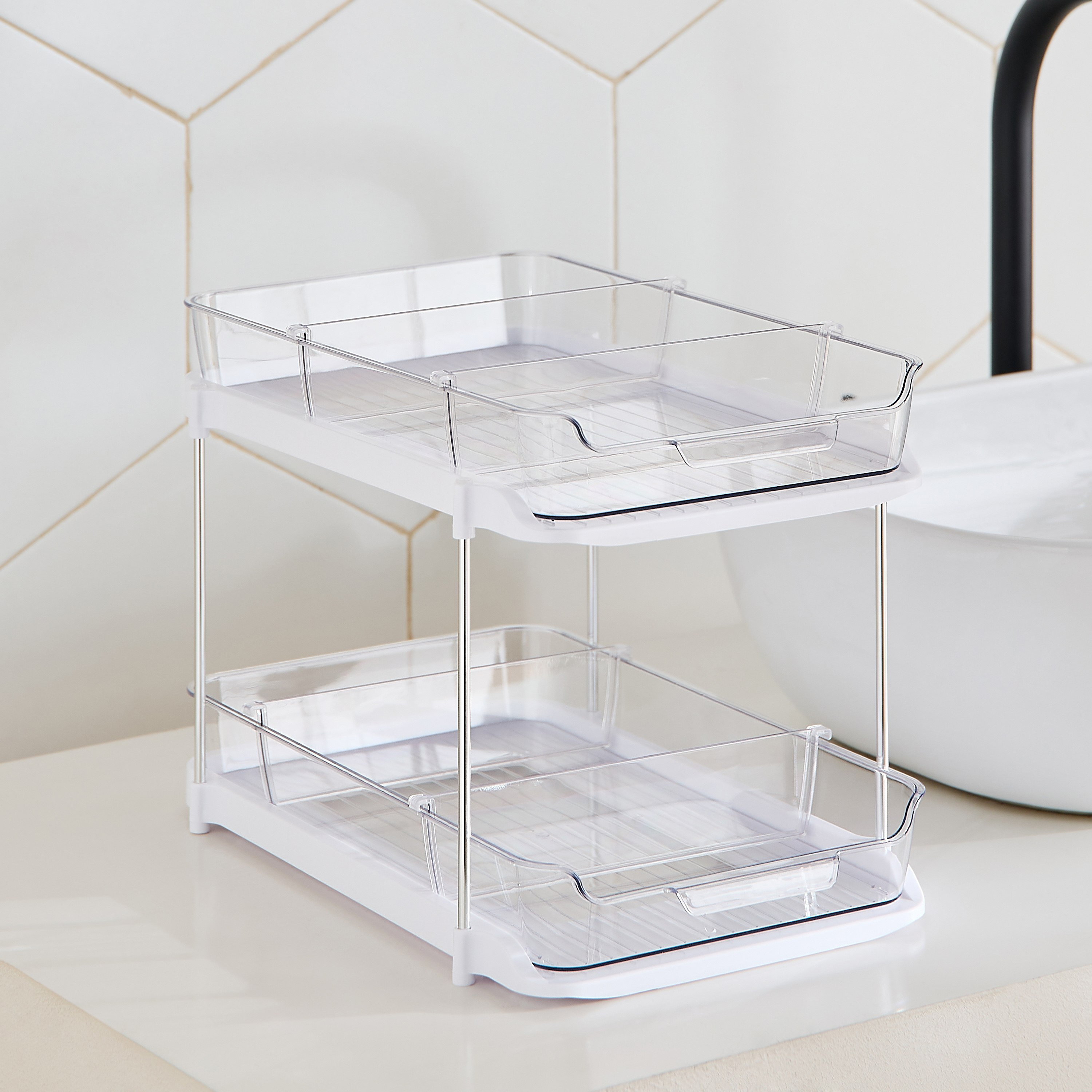 رف تخزين طابقين من ريكو - 33.3x21x25.7 سم-hbxbedroom-bedroomaccessories-bedroomstorage-image-2