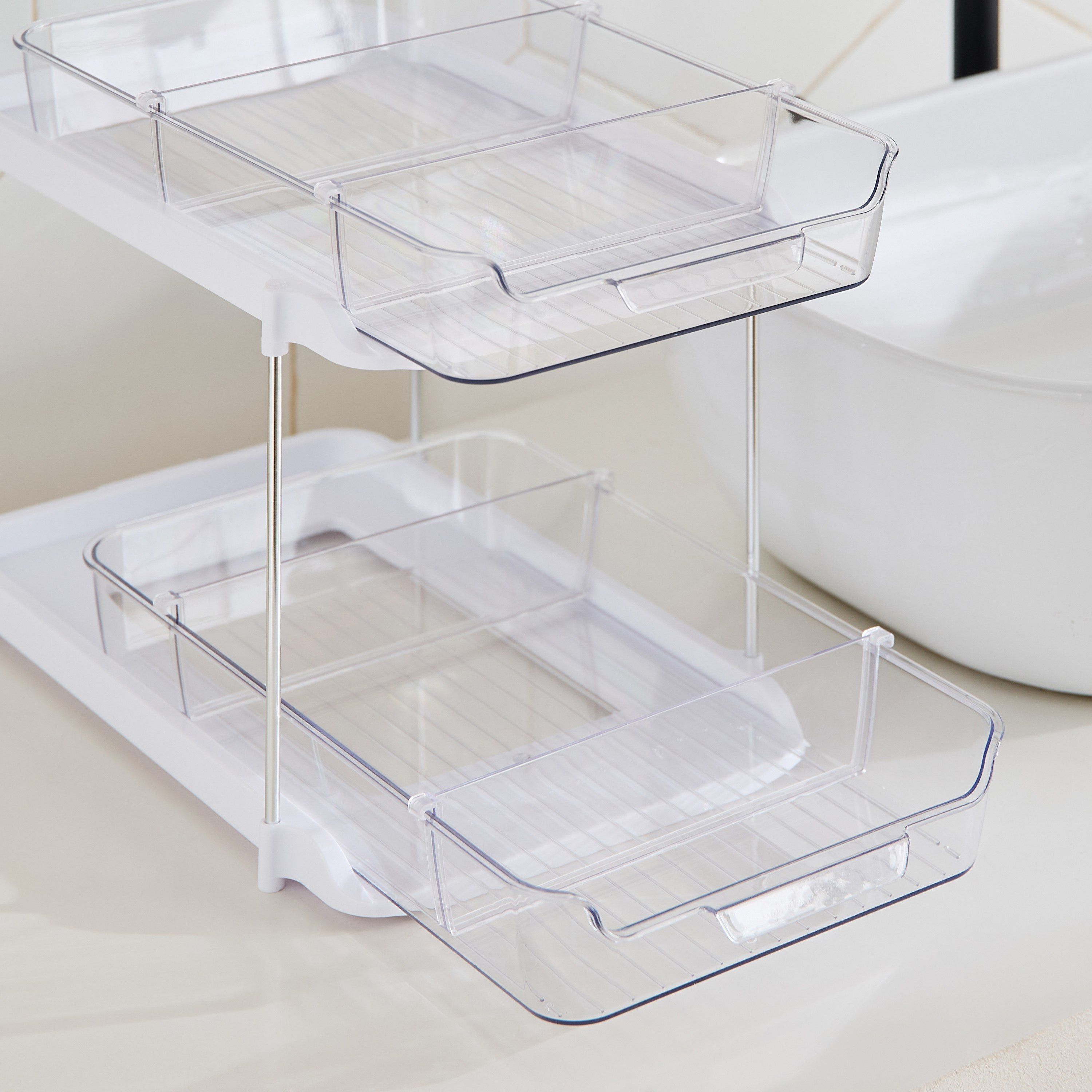 رف تخزين طابقين من ريكو - 33.3x21x25.7 سم-hbxbedroom-bedroomaccessories-bedroomstorage-image-3