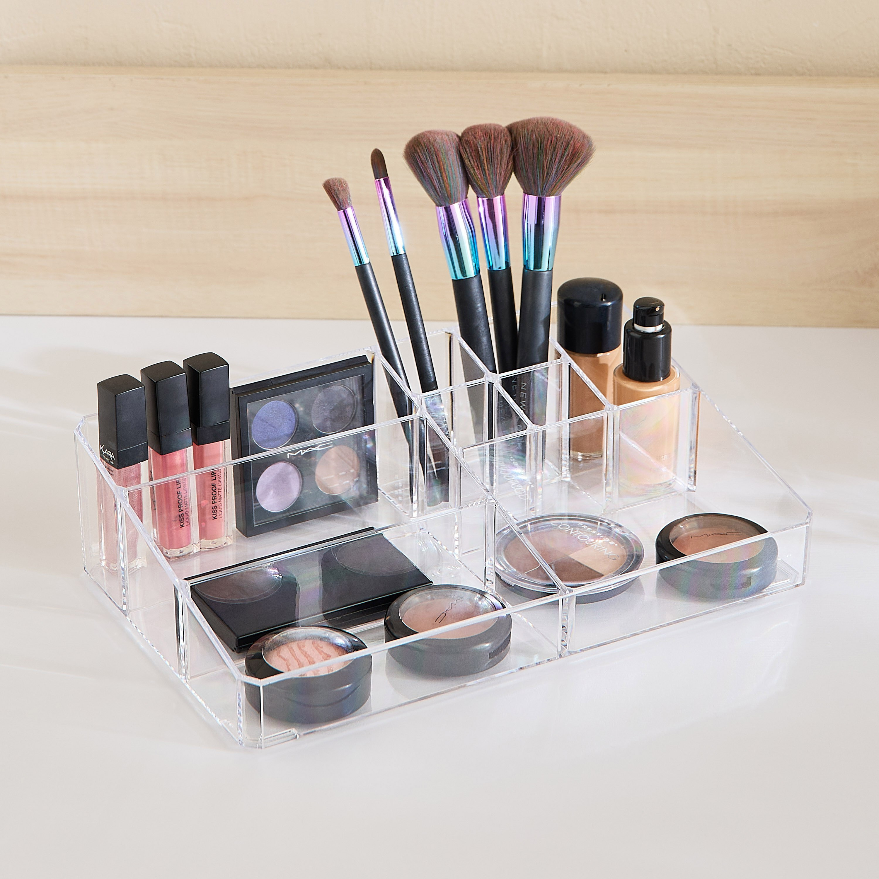 Crystal Cosmetics Organiser - 31.3x19.4x8.3 cm-hbxbedroom-bedroomaccessories-jewelleryboxesandholders-image-1