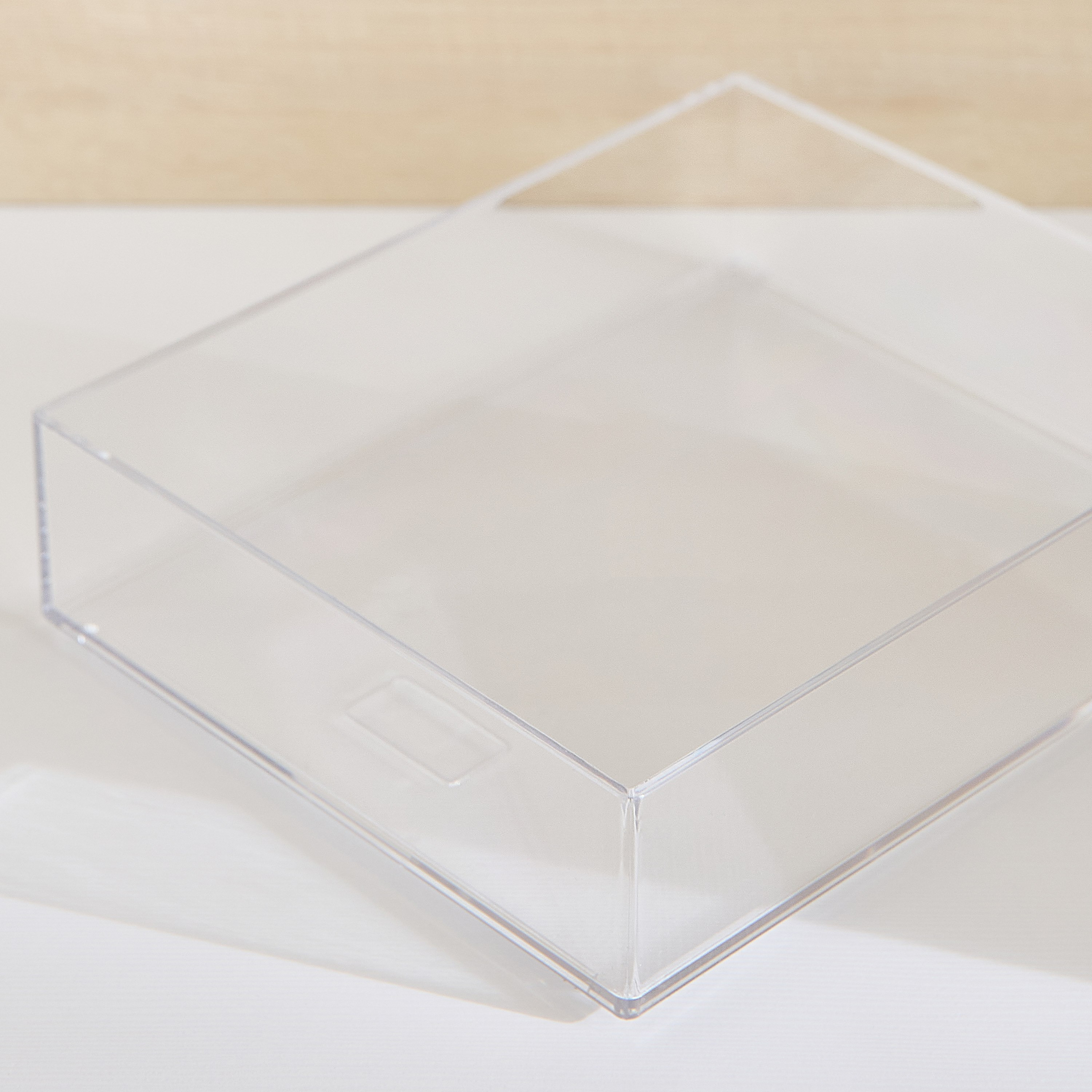 صينية تنظيم مستحضرات تجميل قابلة للتكديس - كريستال -15.6x19.1x4.8 سم-hbxbedroom-bedroomaccessories-bedroomstorage-image-3