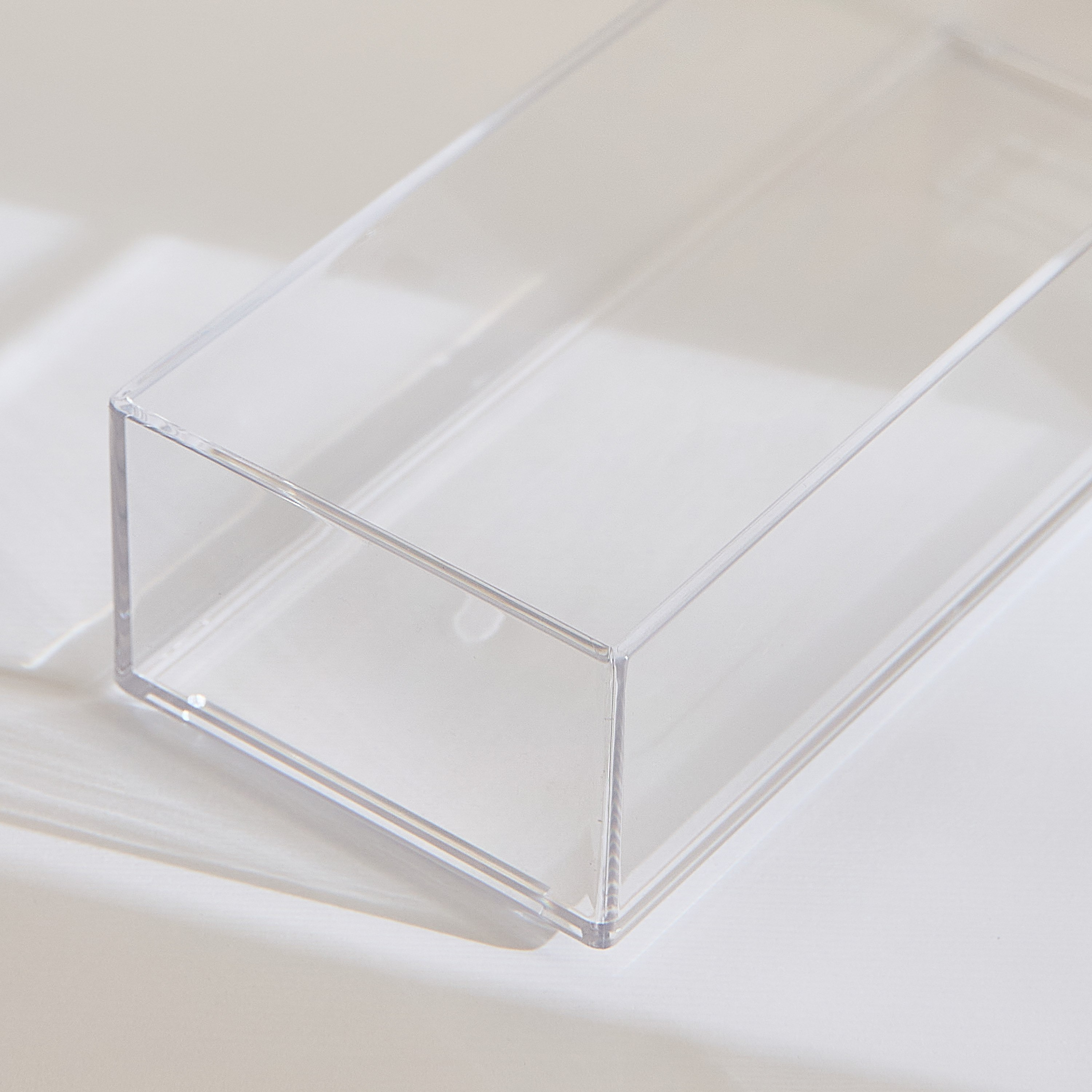صينية تنظيم مستحضرات تجميل قابلة للتكديس - كريستال - 7.8x19.1x4.8 سم-hbxbedroom-bedroomaccessories-bedroomstorage-image-3
