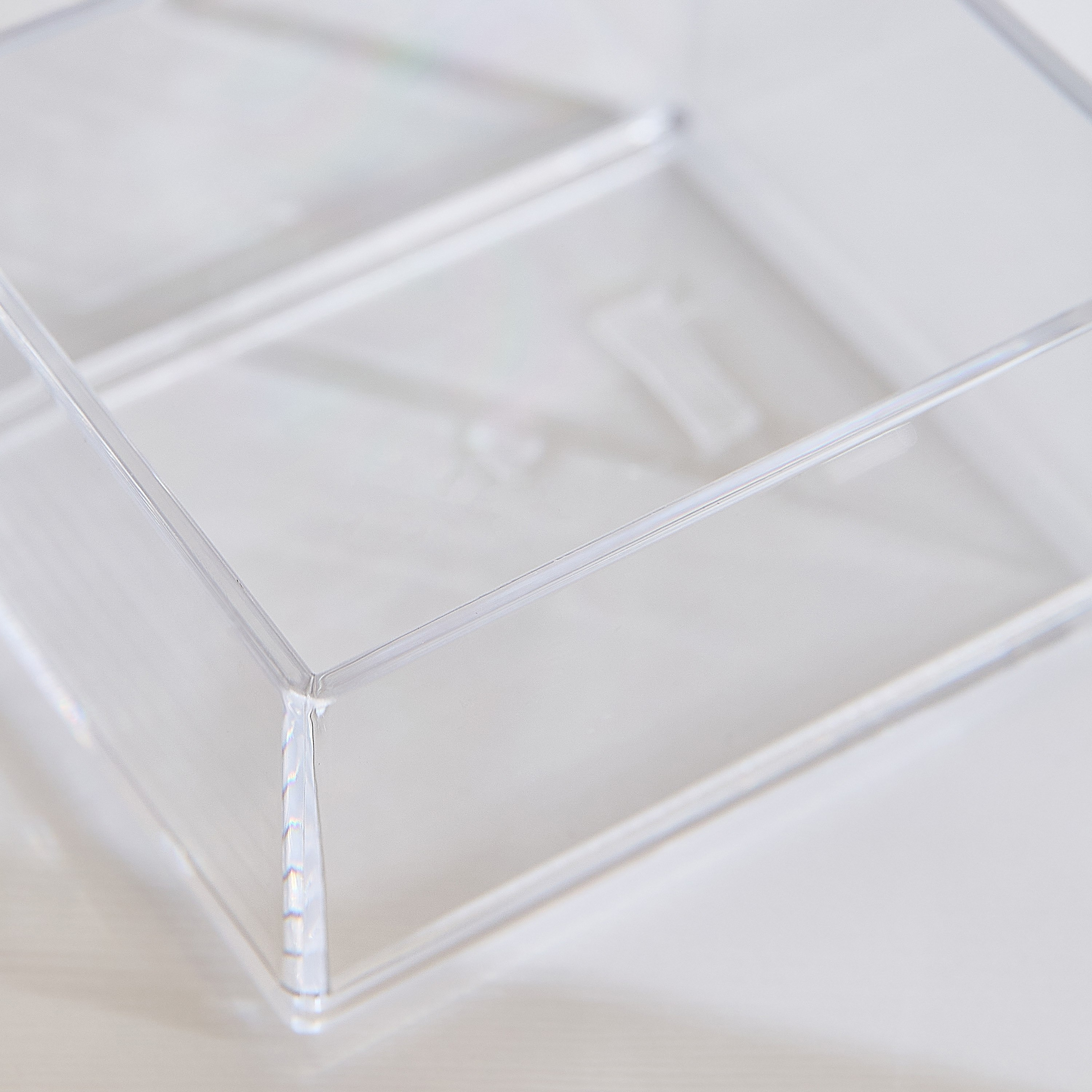 صينية تنظيم مستحضرات تجميل قابلة للتكديس - كريستال - 7.8x9.5x4.8 سم-hbxbedroom-bedroomaccessories-bedroomstorage-image-3