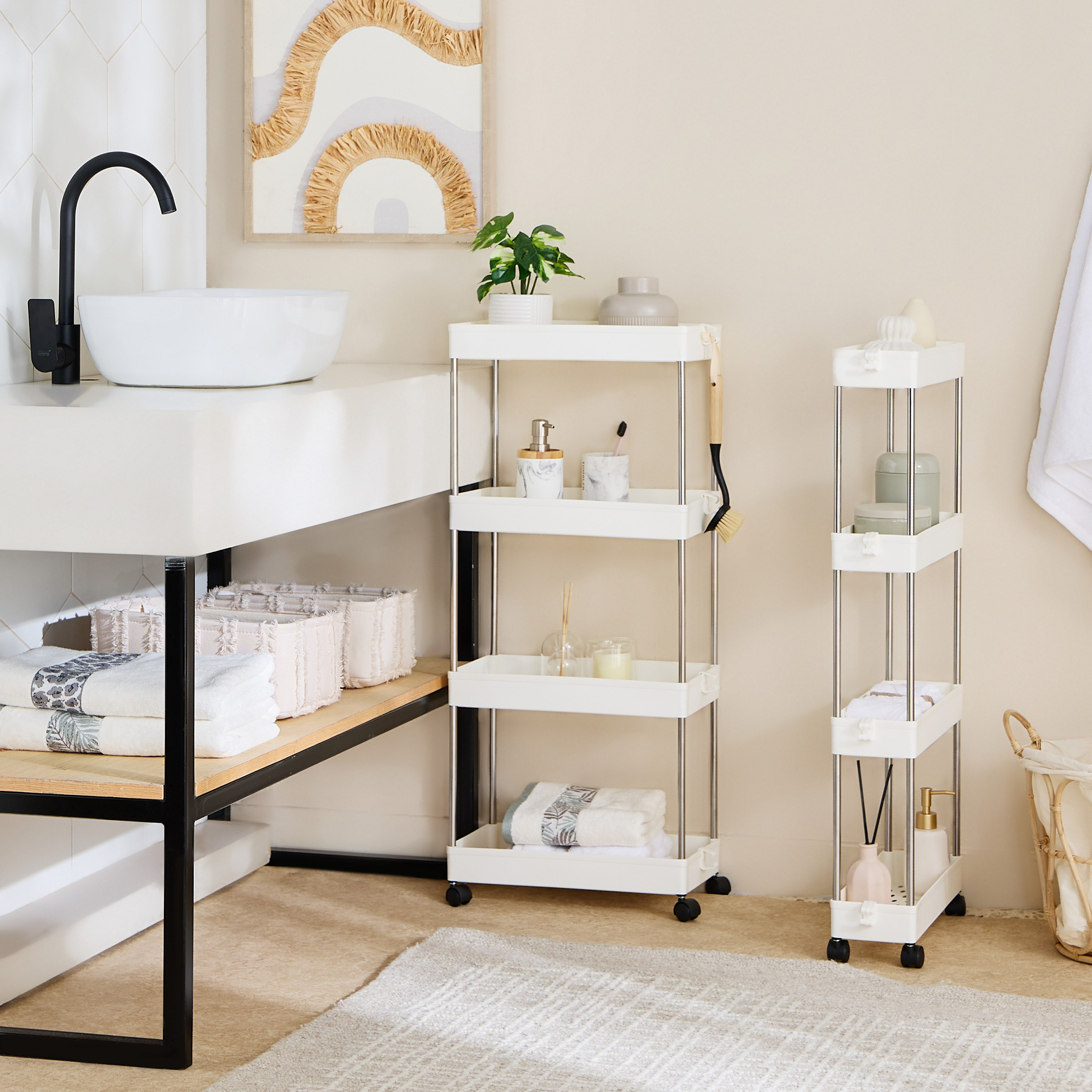 Ovio 4-Tier Storage Trolley - 40x22x86 cm-hbxbedroom-bedroomaccessories-bedroomstorage-image-6