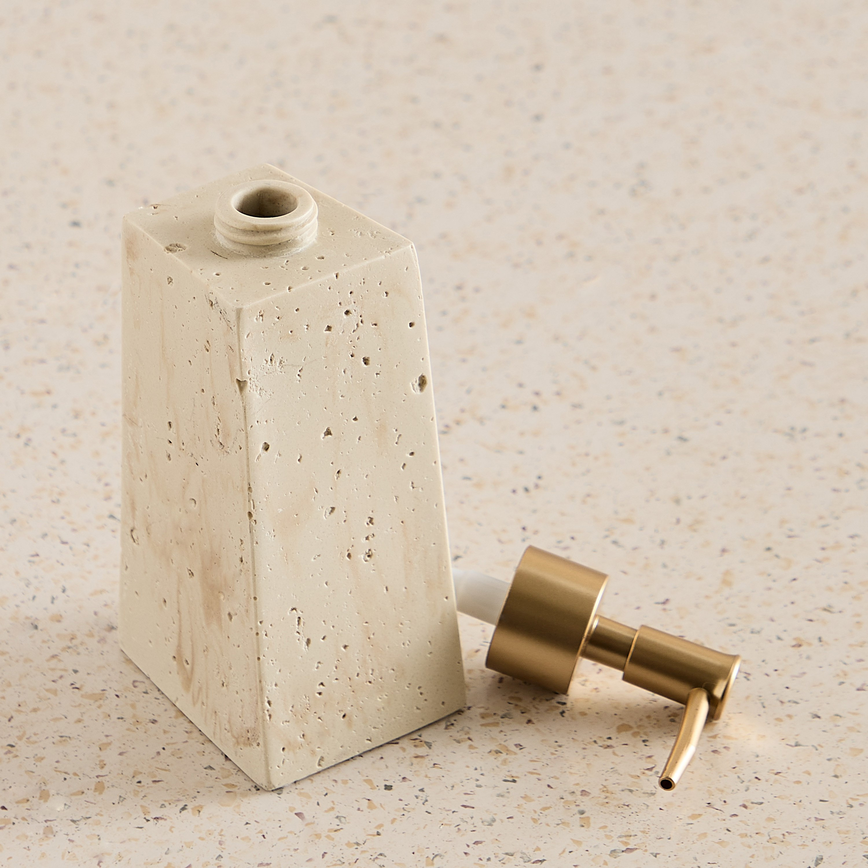 Avenue Resin Travertine  Soap Dispenser 7.7x6.6x19 cm-PROMO_HB_AE_B1G1_250925-image-2