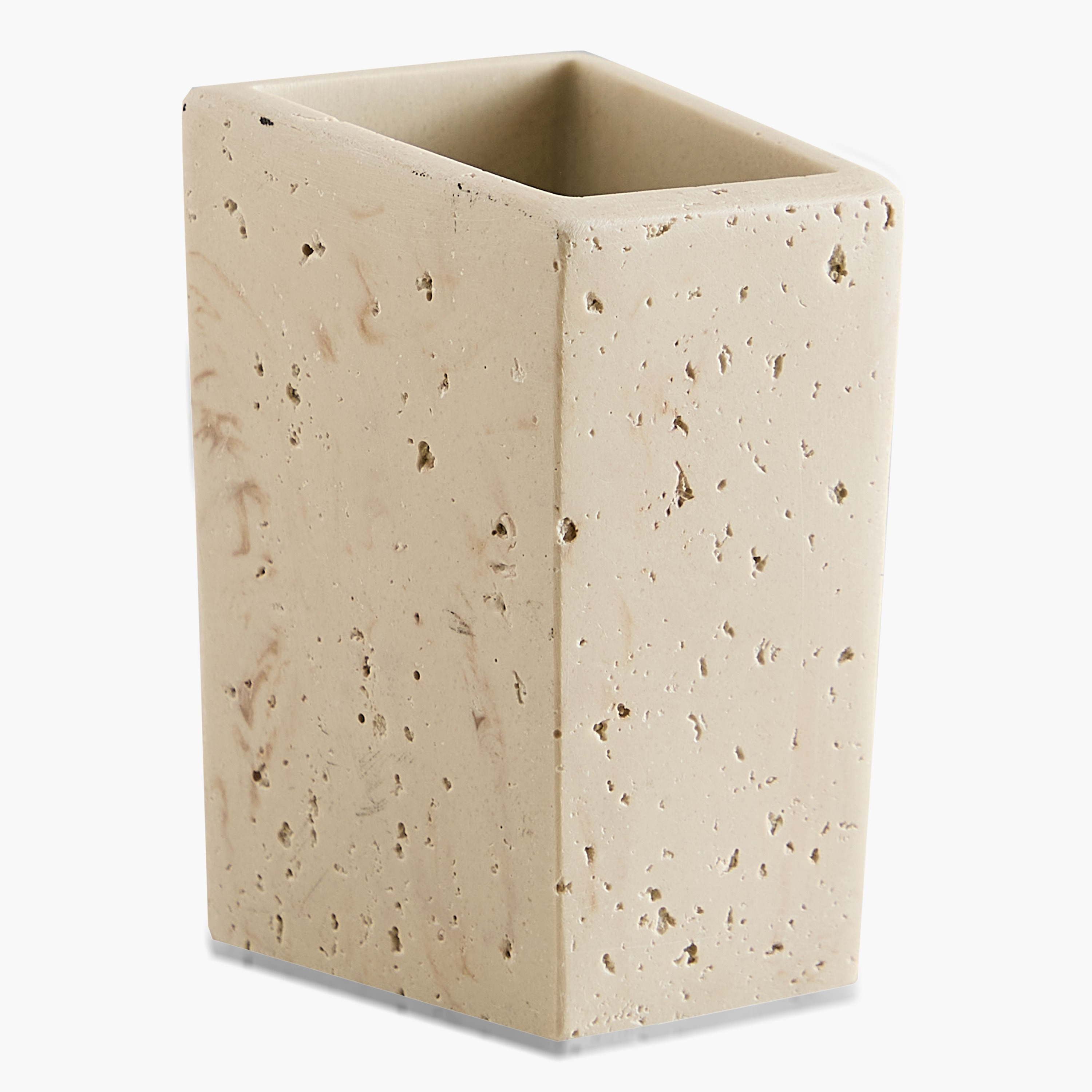 Avenue Resin Travertine Tumbler 7x6.5x11 cm-hbxdecorandfurnishings-bathroomaccessories-bathroomsets-image-5