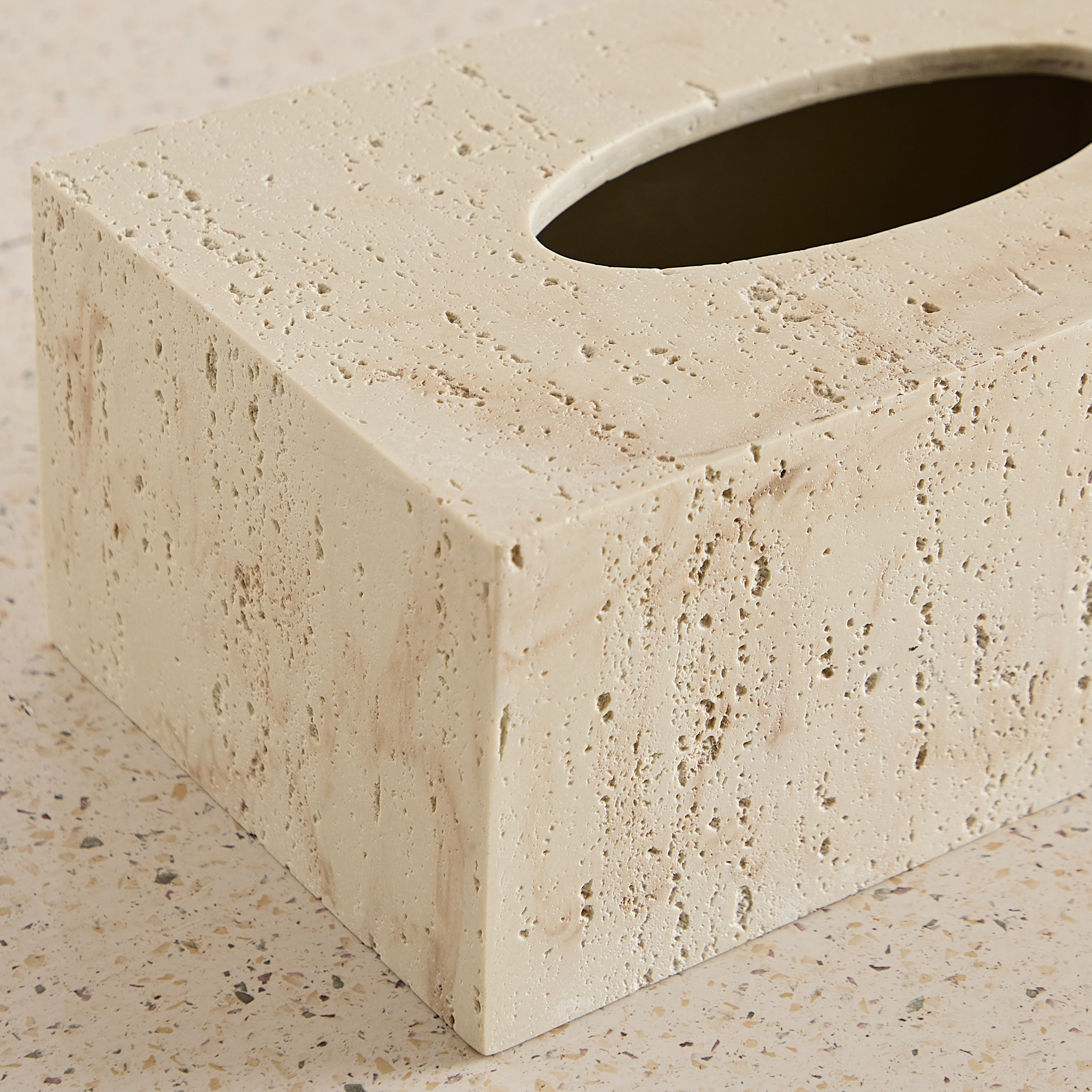 Avenue Resin Travertine Rect Tissue Box 26x15x10 cm-hbxhomeware-bathandlaundry-tissueboxesandcottonjars-image-3