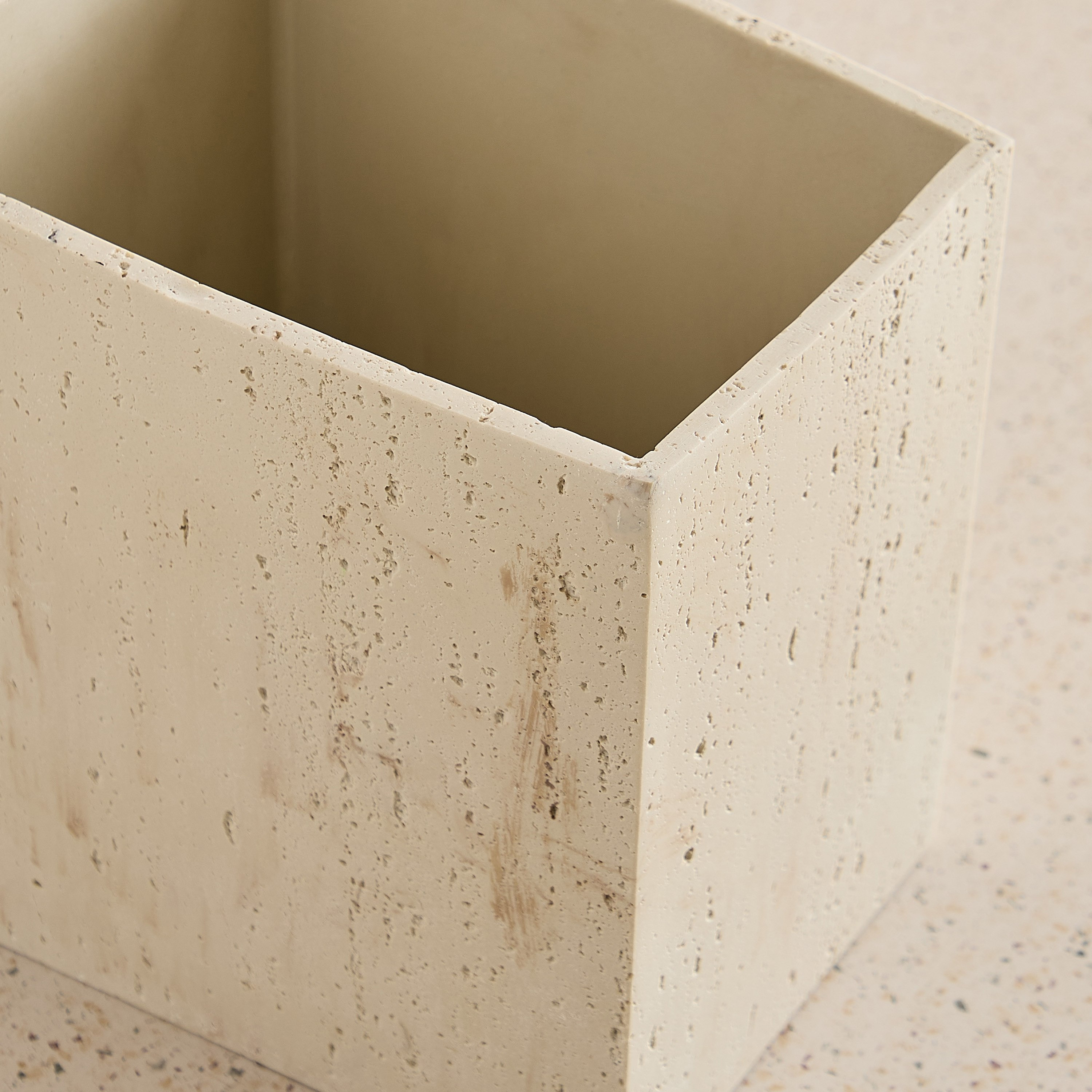 Avenue Resin Travertine Waste Bin 22x18x24 cm-hbxhomeware-hbxbathroom-image-3